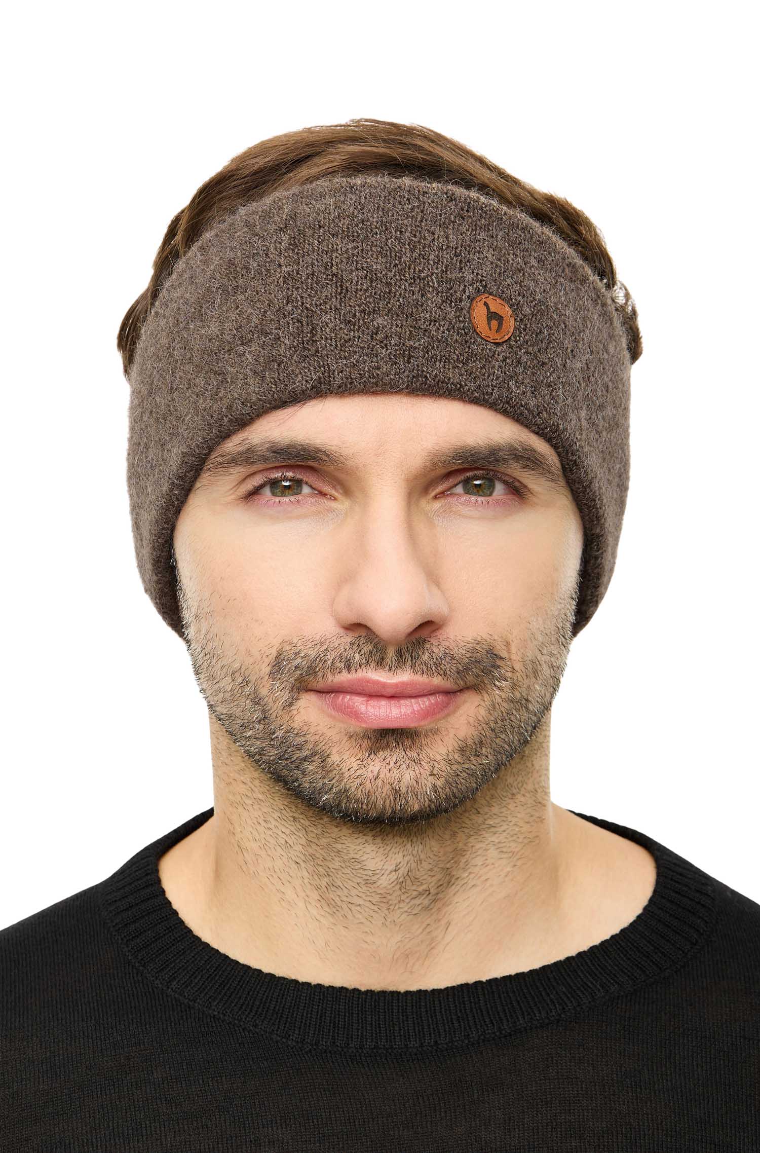 Alpaka Stirnband STRETCH Original-kakao