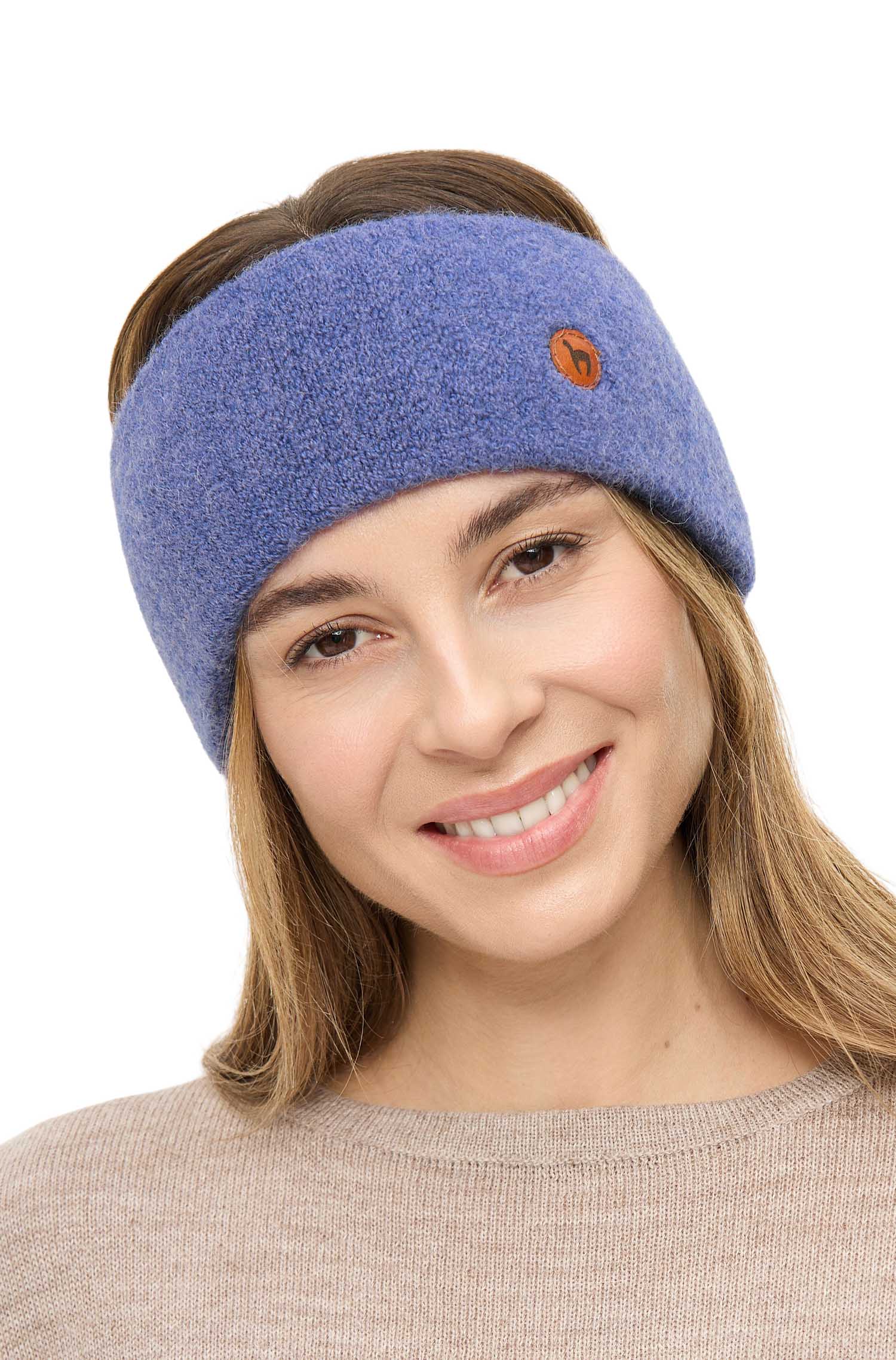 Alpaka Stirnband STRETCH Original-kornblume