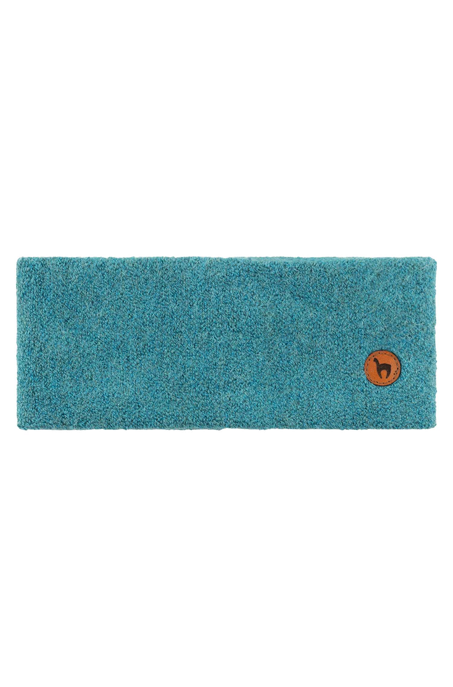 Alpaka Stirnband STRETCH Original-türkis