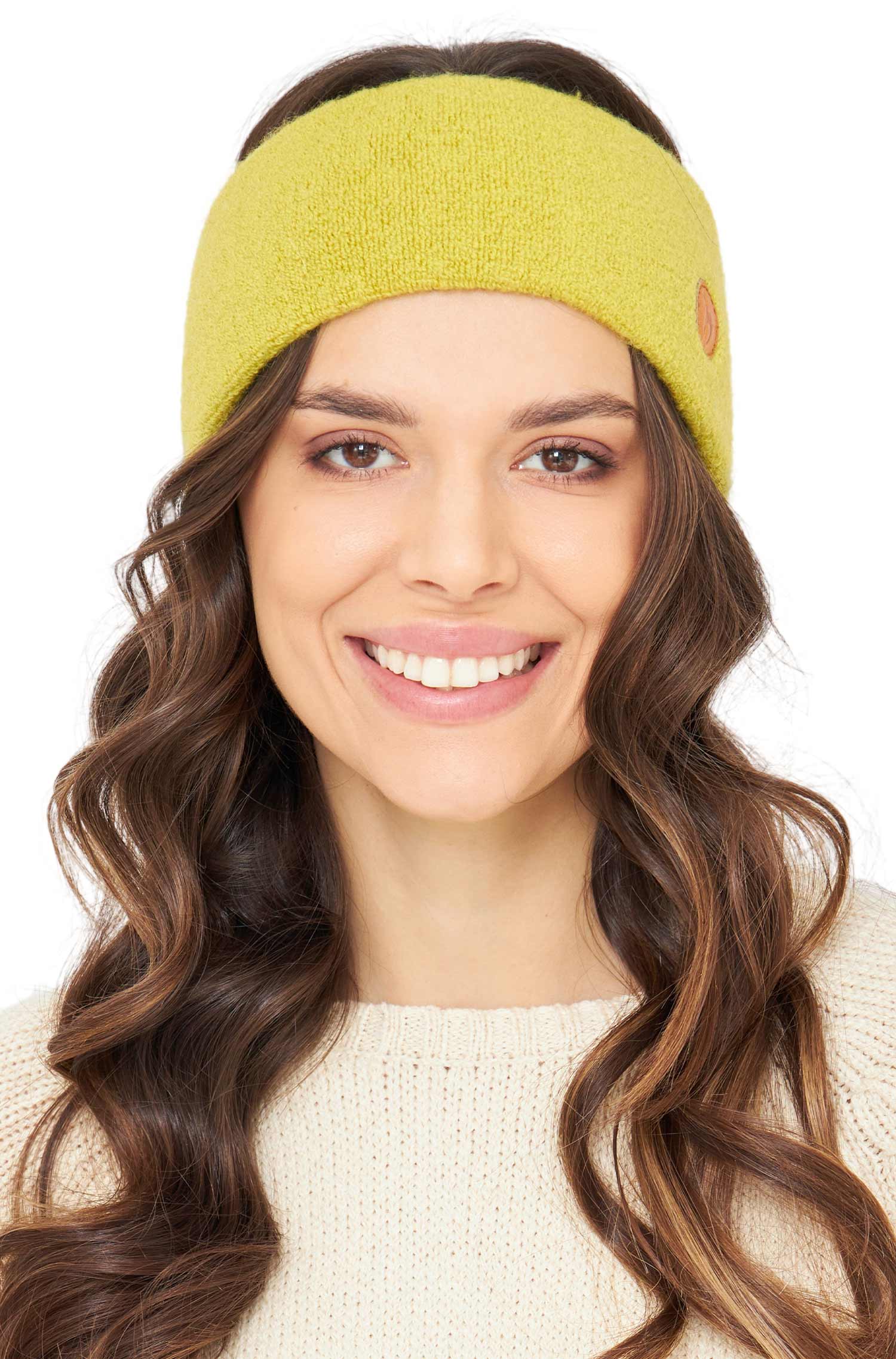 Alpaka Stirnband STRETCH Original-zitrone