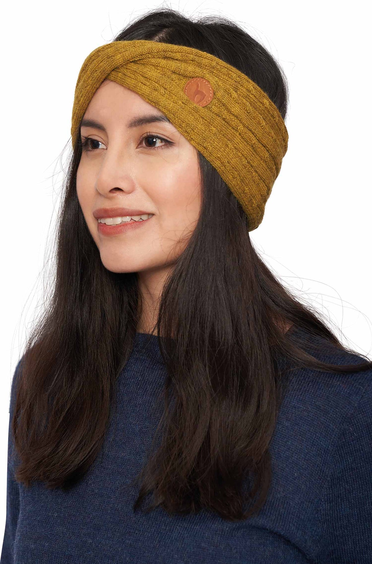 Alpaka Stirnband SUAVE Twist-gelb