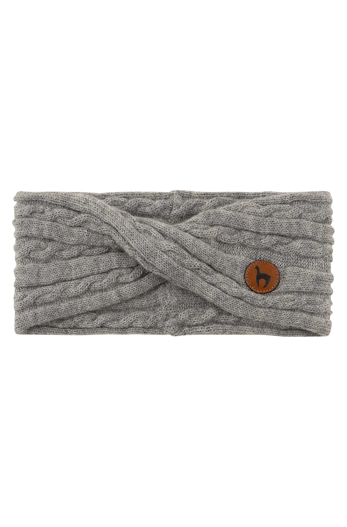 Alpaka Stirnband SUAVE Twist-silber