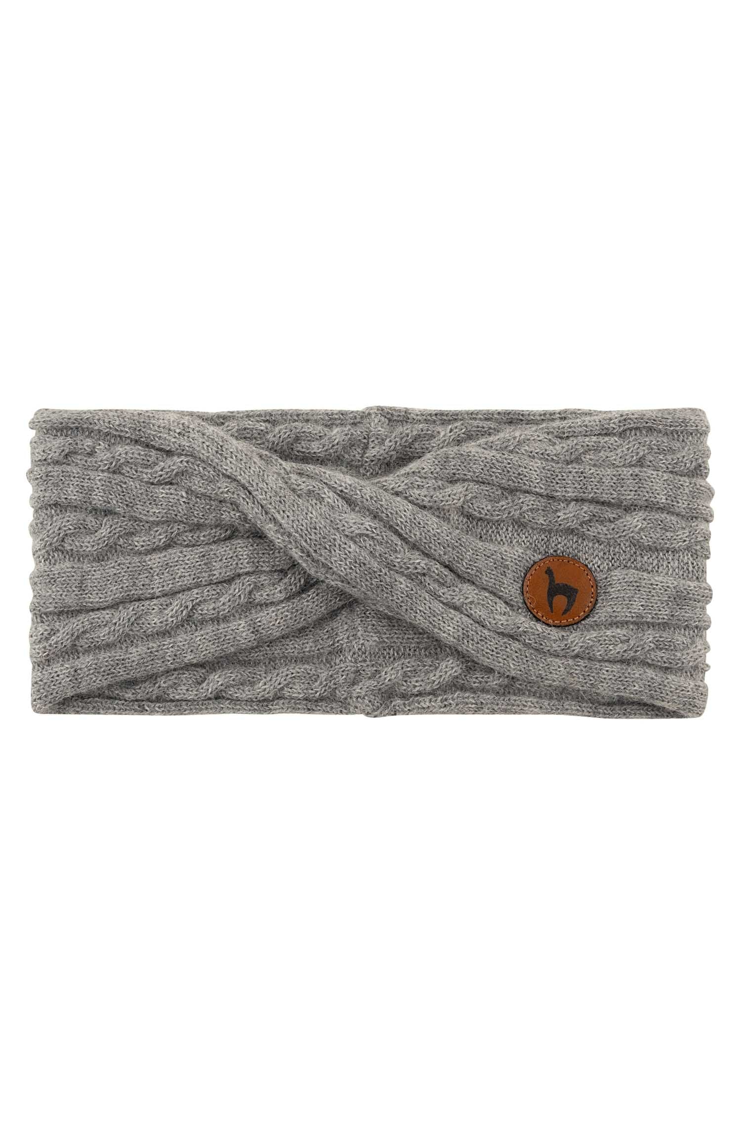 Alpaka Stirnband SUAVE Twist-silber