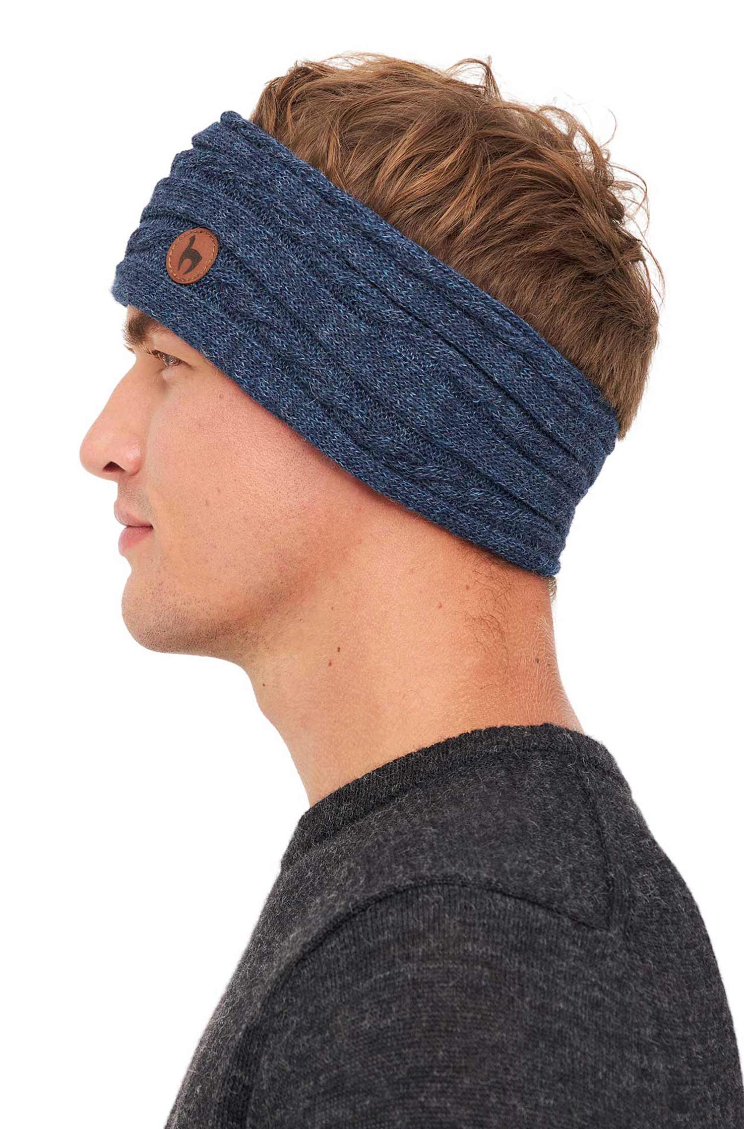 Alpaka Stirnband SUAVE-blau