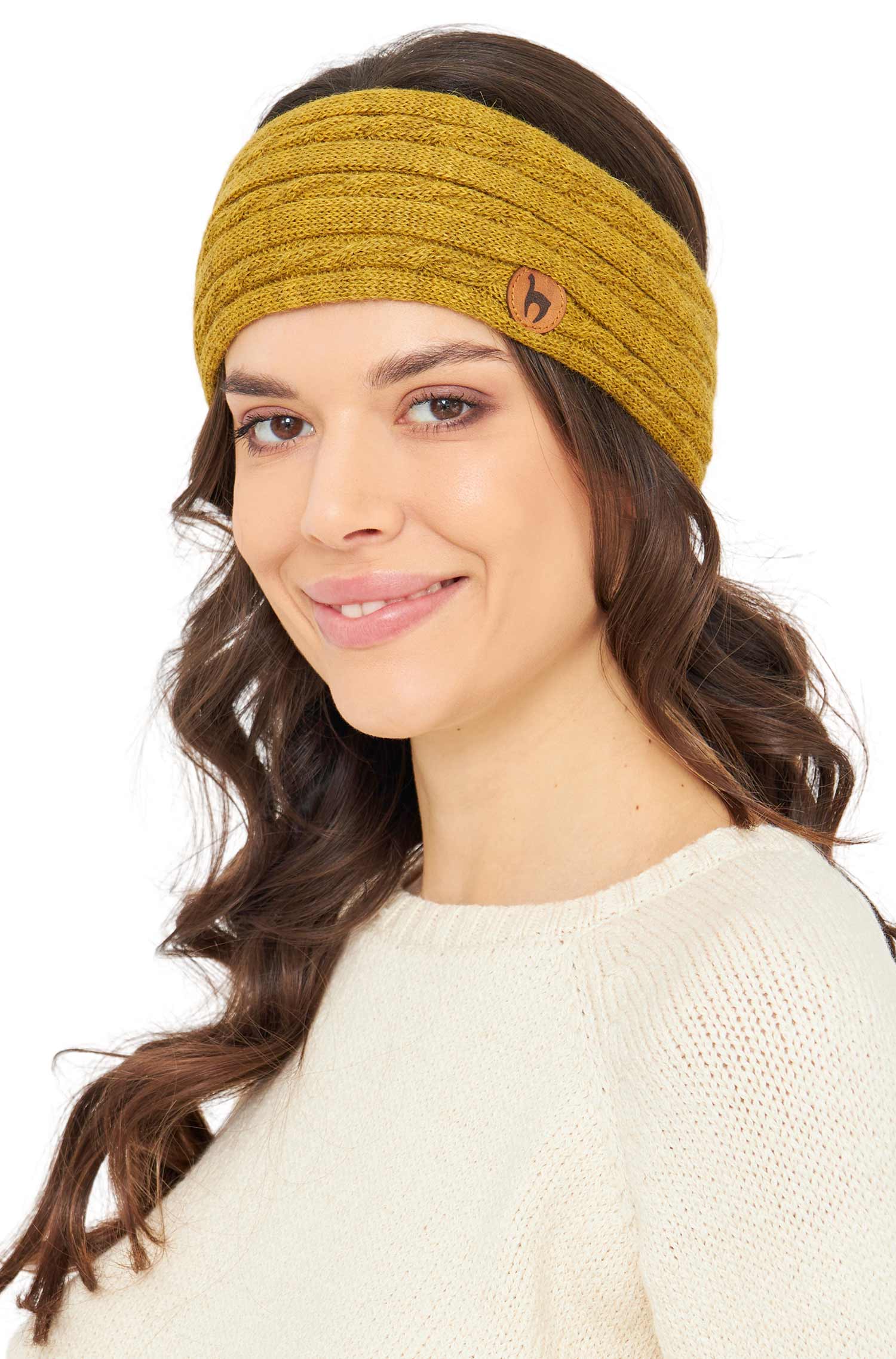 Alpaka Stirnband SUAVE-gelb