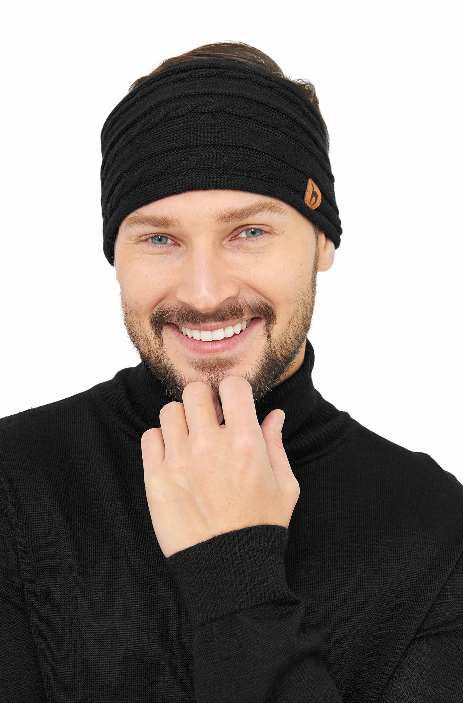 Alpaka Stirnband SUAVE-schwarz