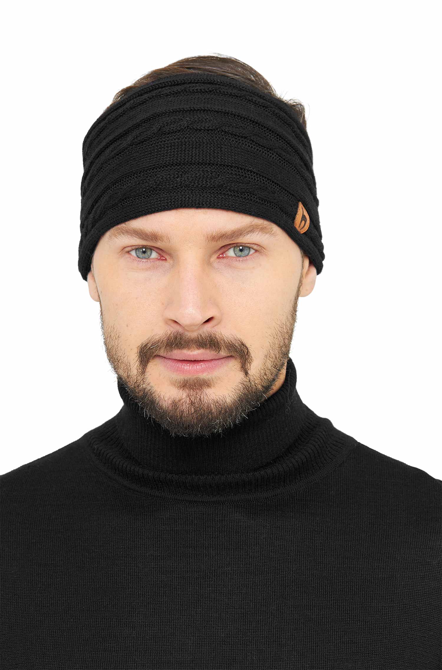 Alpaka Stirnband SUAVE-schwarz