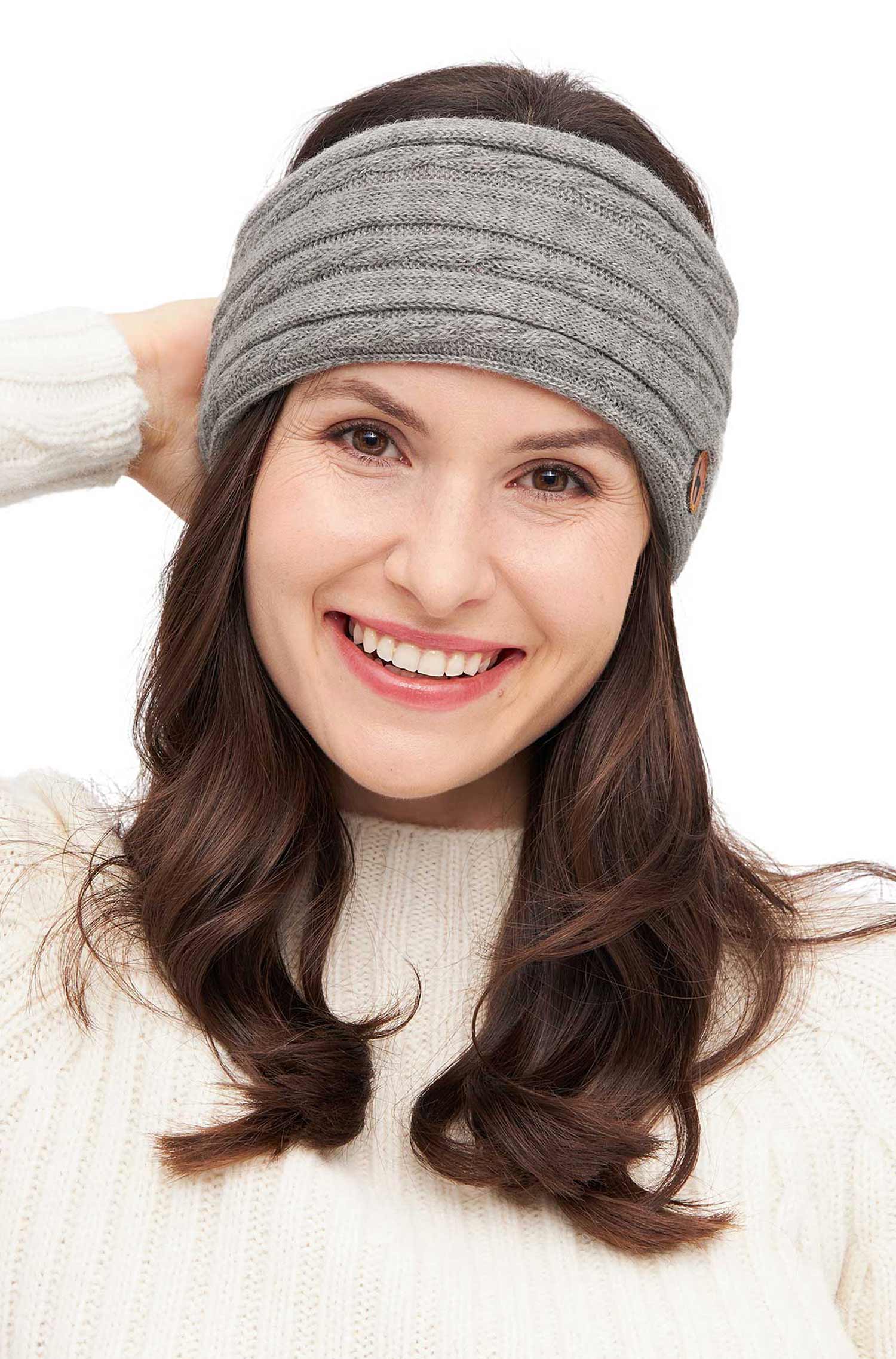 Alpaka Stirnband SUAVE-silber