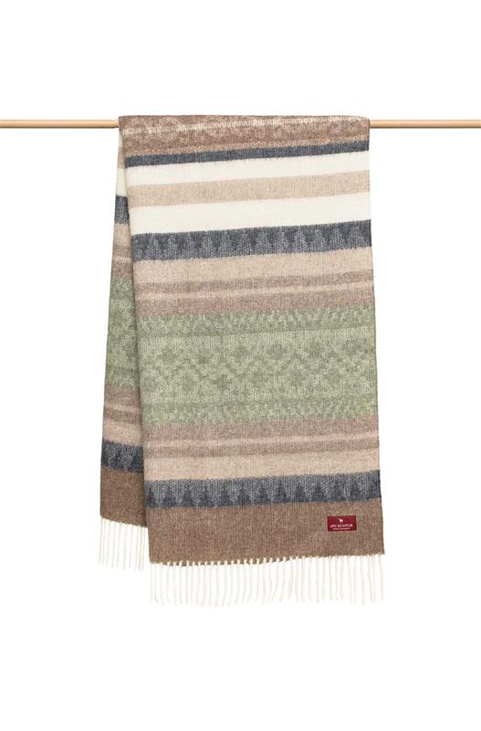Alpaka Decke MUNDO-grün/beige