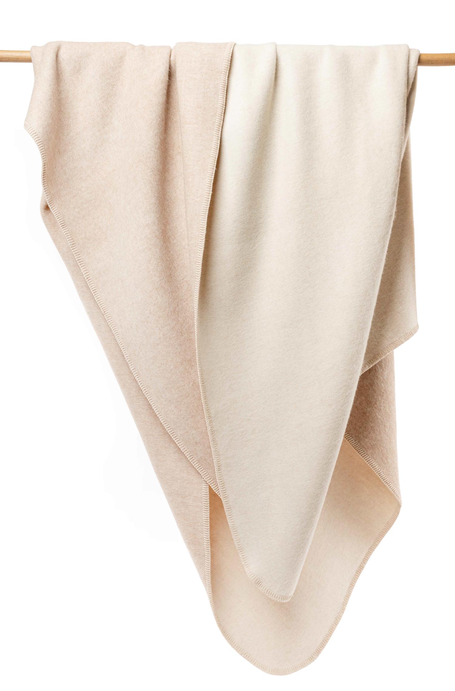 Alpaka Decke CALMA-beige/ecru