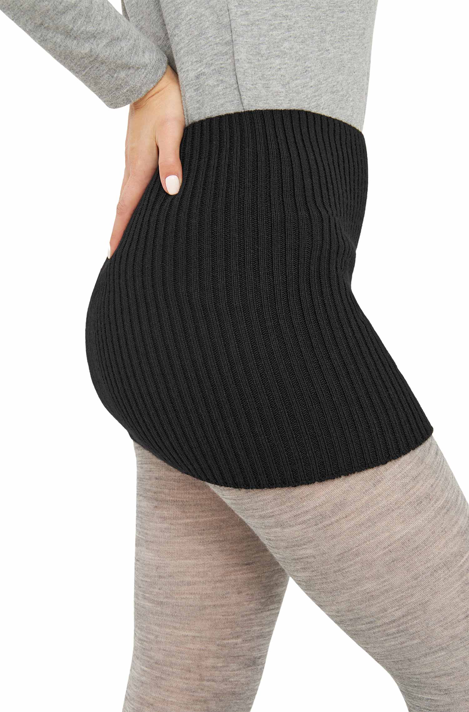 Alpaka Nierenwärmer RIPP-schwarz