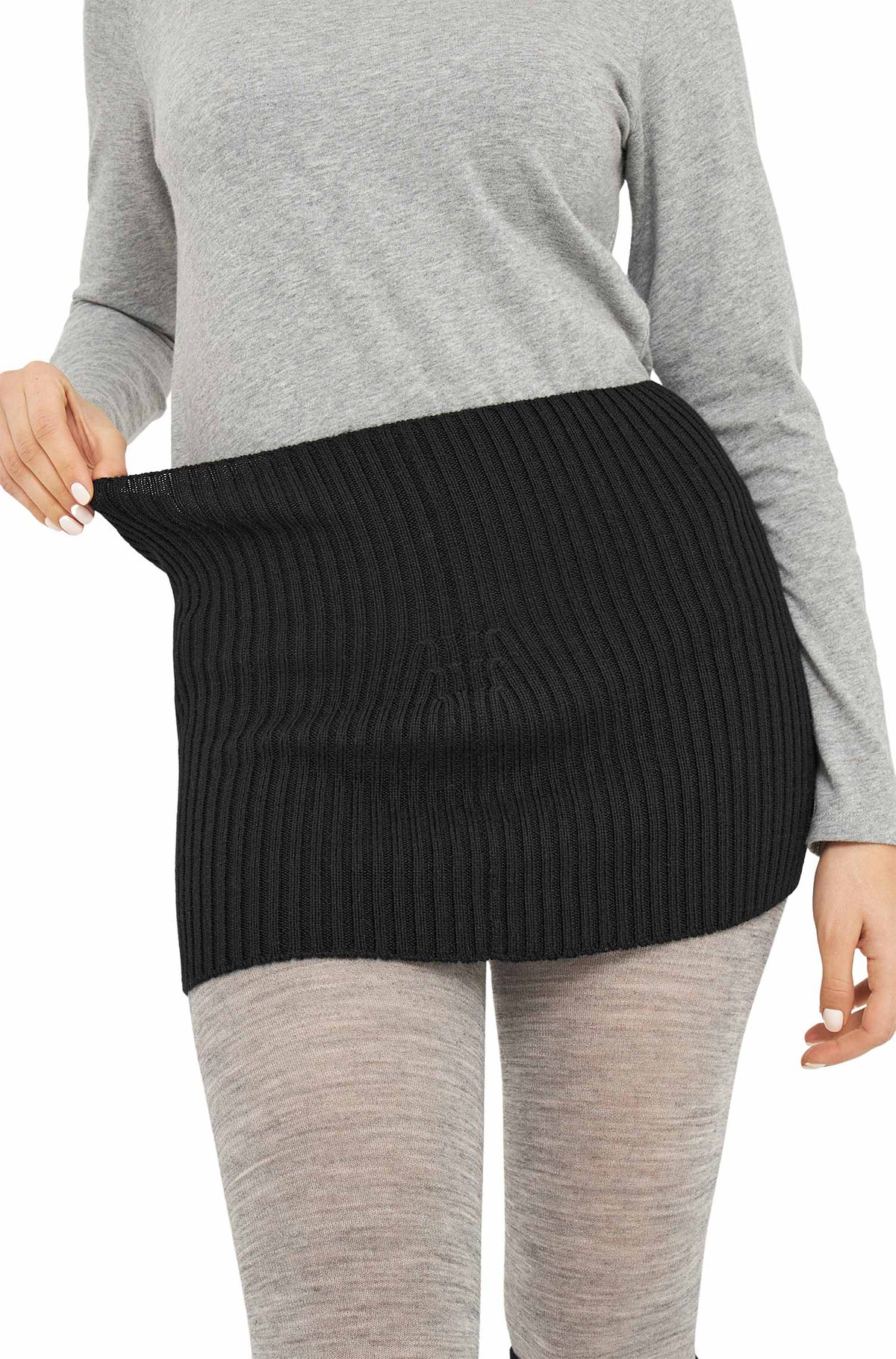 Alpaka Nierenwärmer RIPP-schwarz