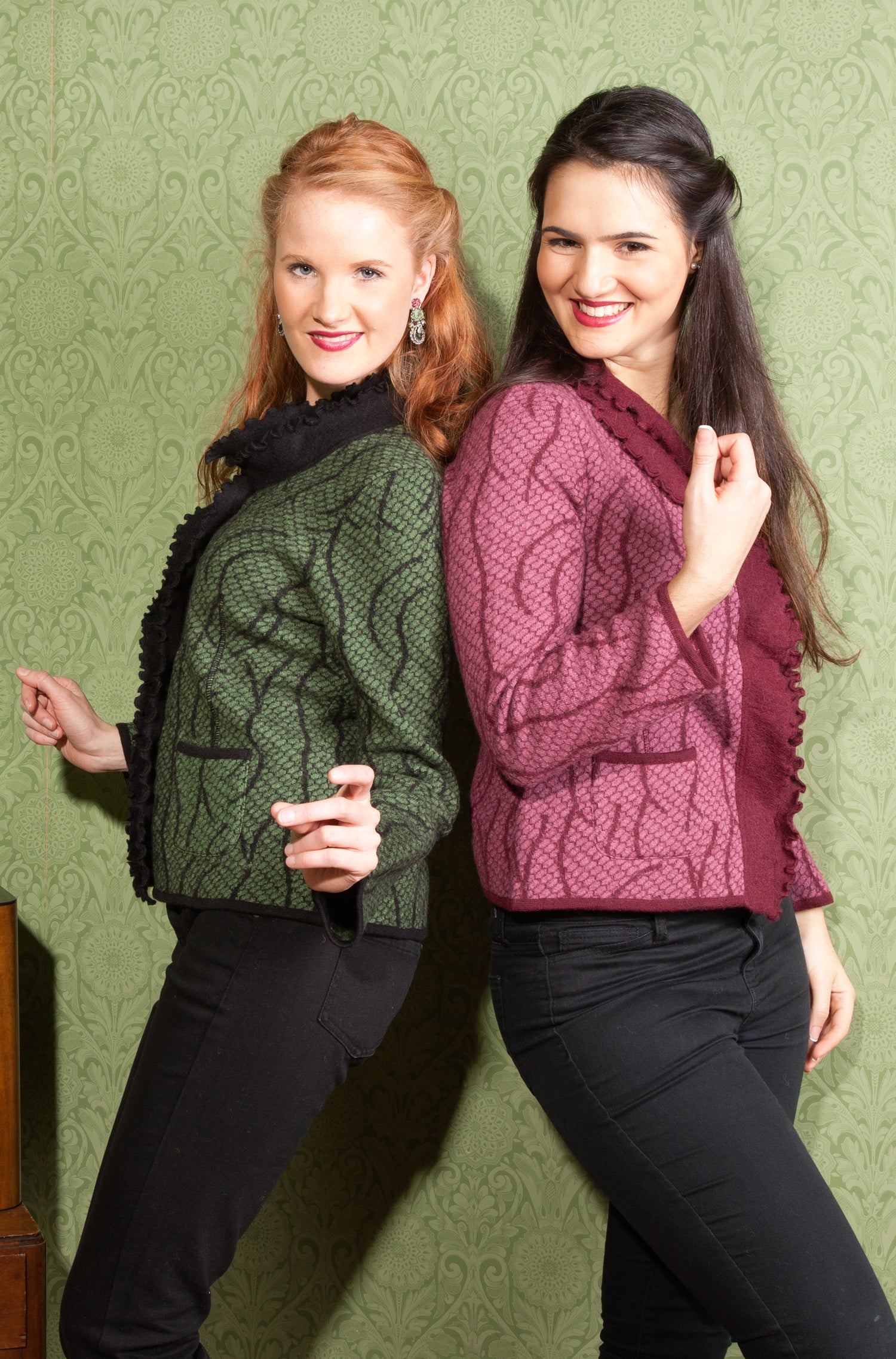 Cardigan BOBOS BOSKE aus Alpaka und Wolle-grün