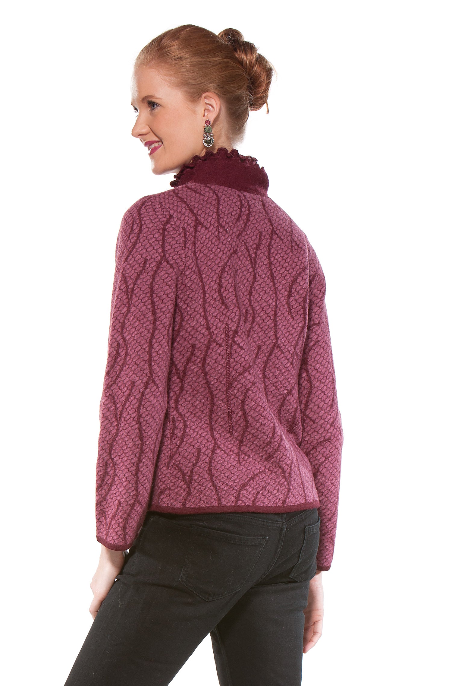 Cardigan BOBOS BOSKE aus Alpaka und Wolle-rosenholz