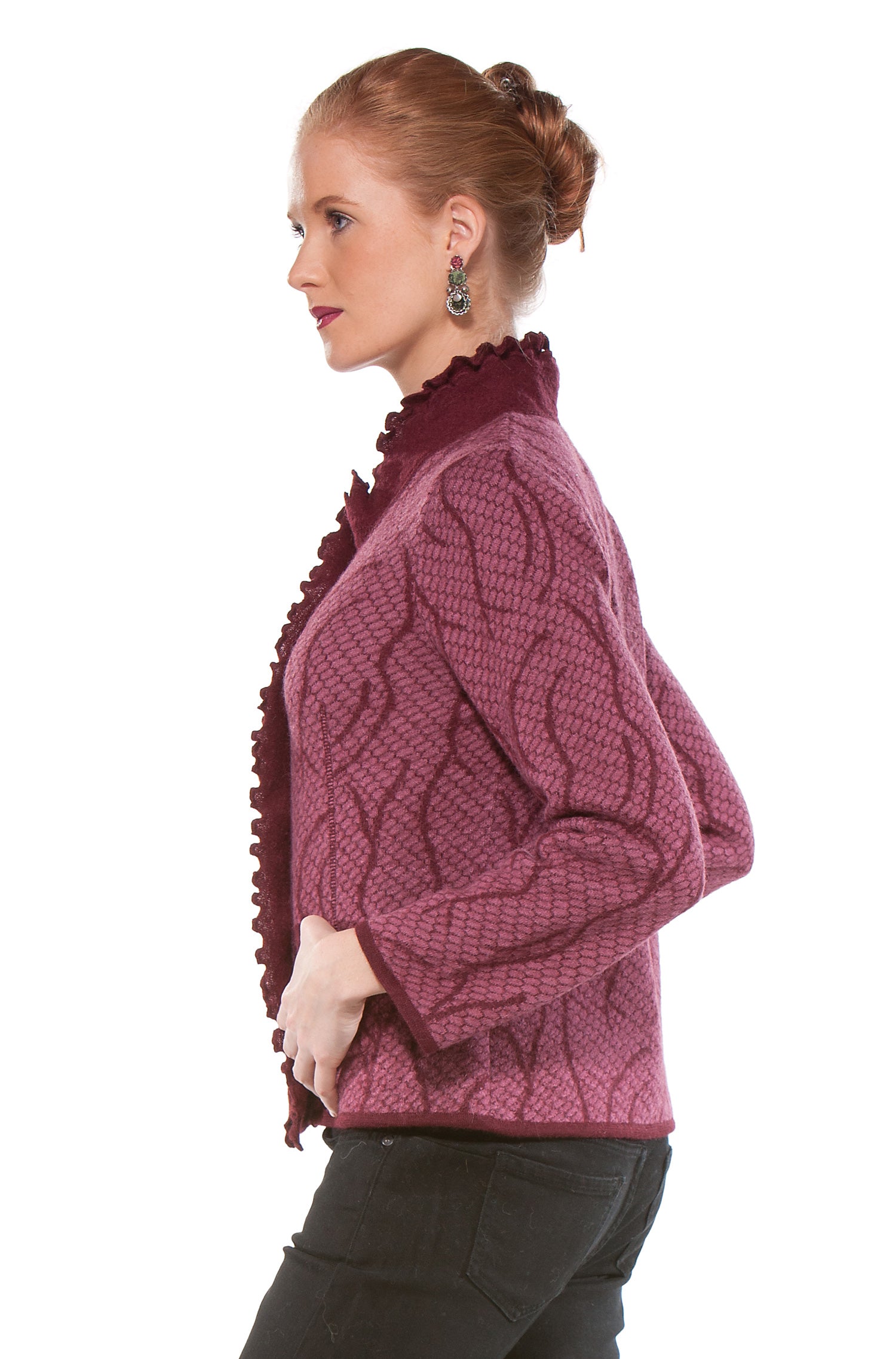 Cardigan BOBOS BOSKE aus Alpaka und Wolle-rosenholz