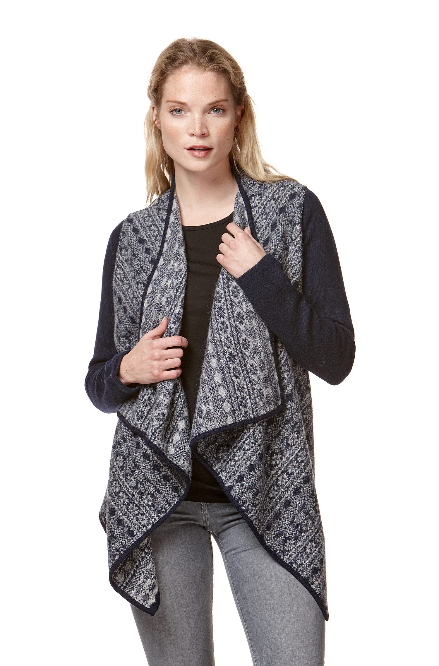 Alpaka Jacke FINA aus Alpaka und Wolle-grau