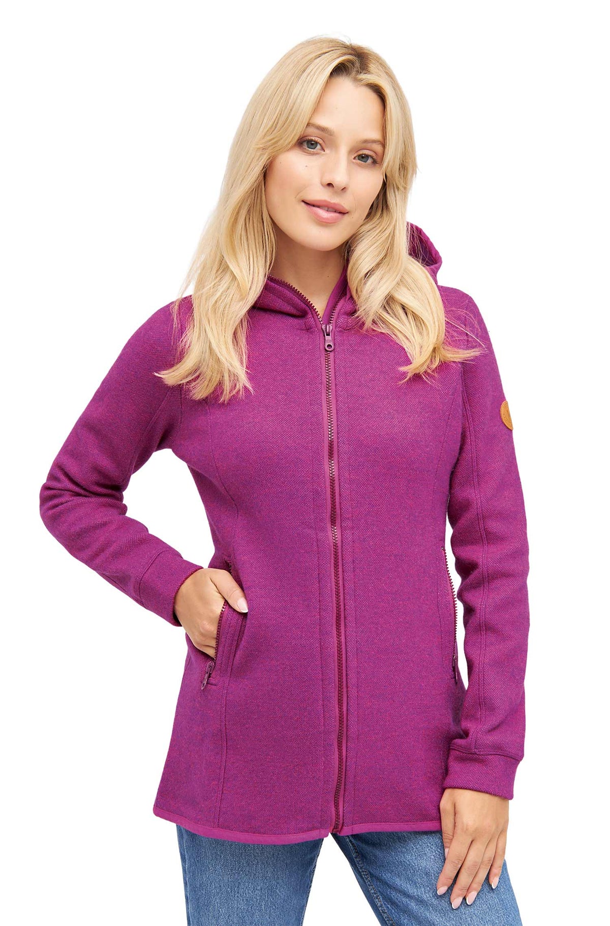Alpaka Kapuzenjacke ALPACA SPORT-fuchsia