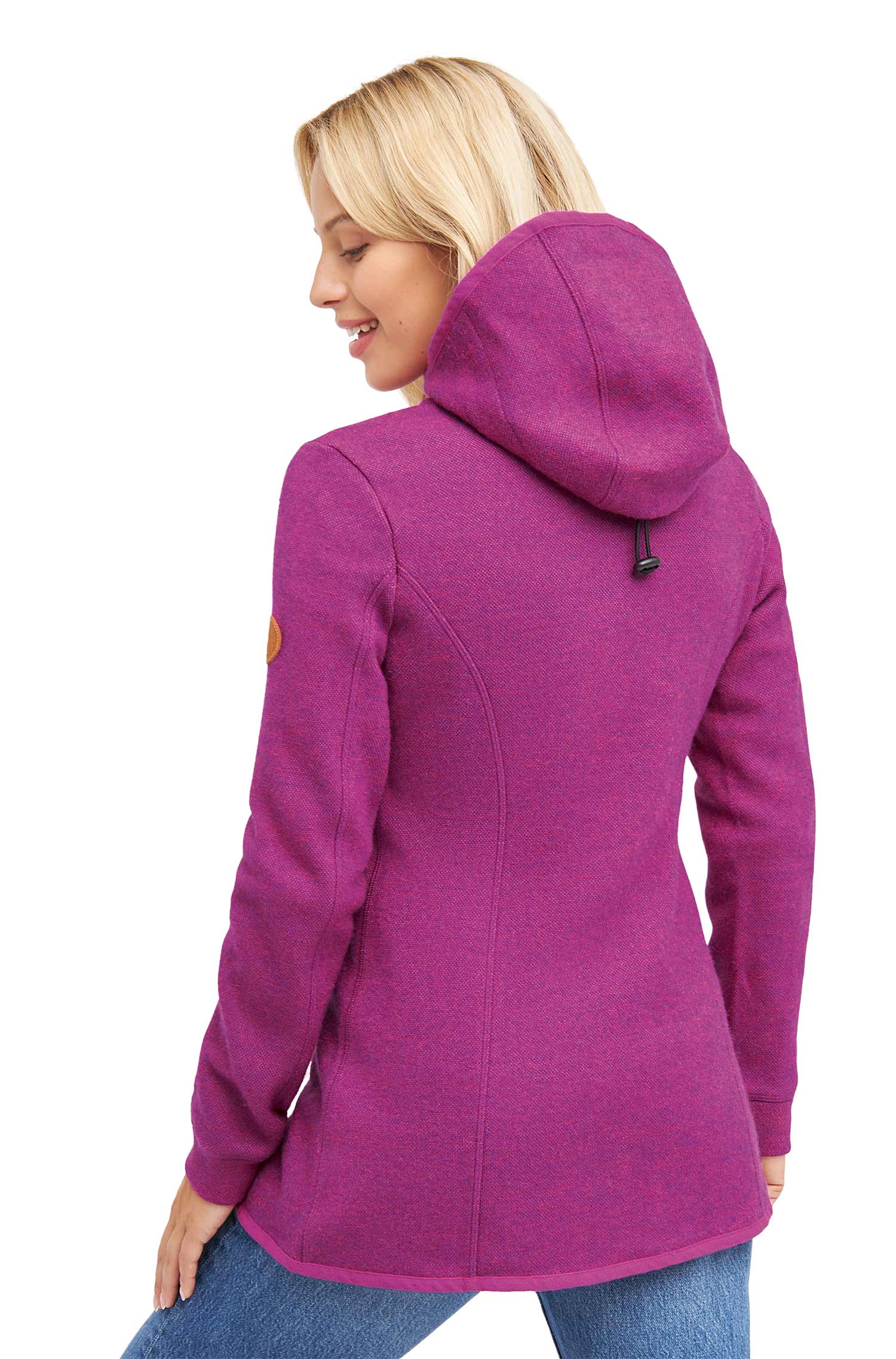 Alpaka Kapuzenjacke ALPACA SPORT aus Alpaka-Woll-Mix-fuchsia