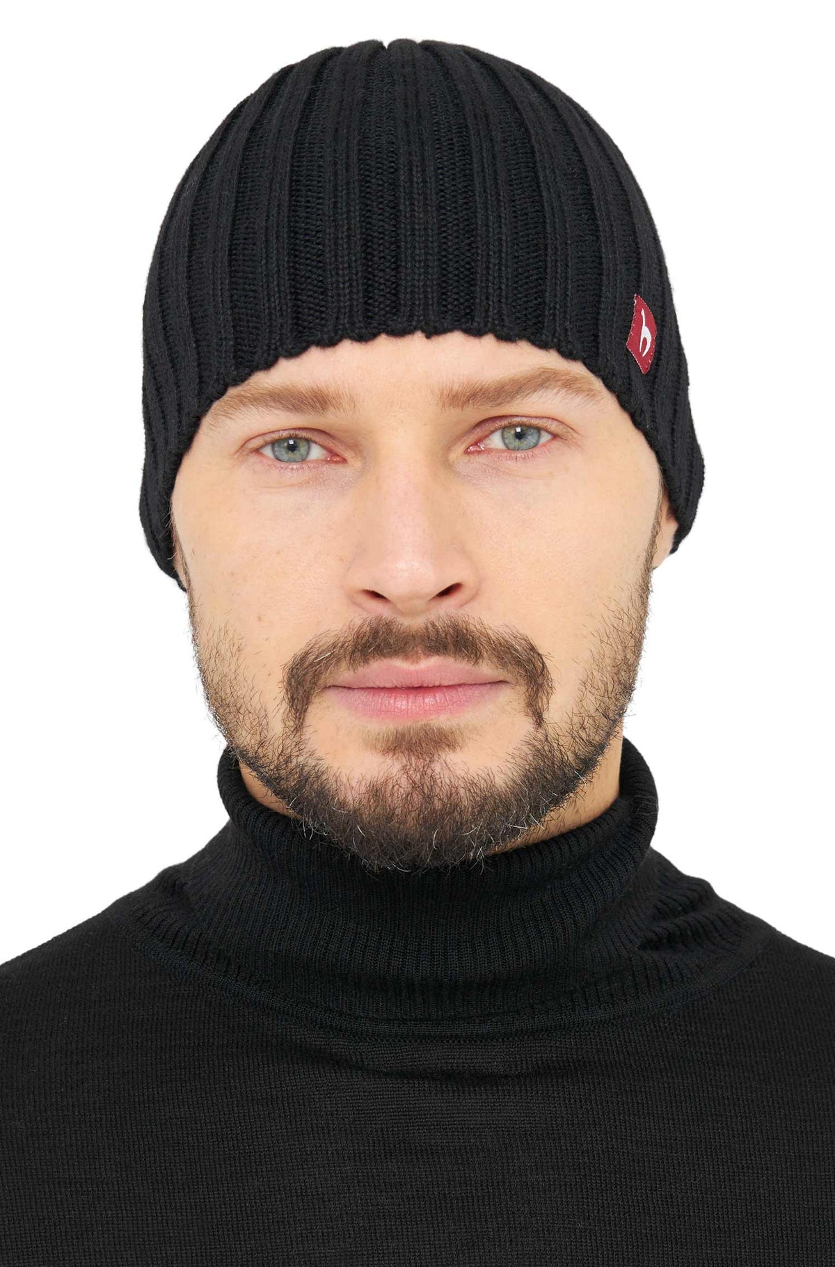 Alpaka Mütze SKYCAP aus 100% Baby Alpaka-schwarz