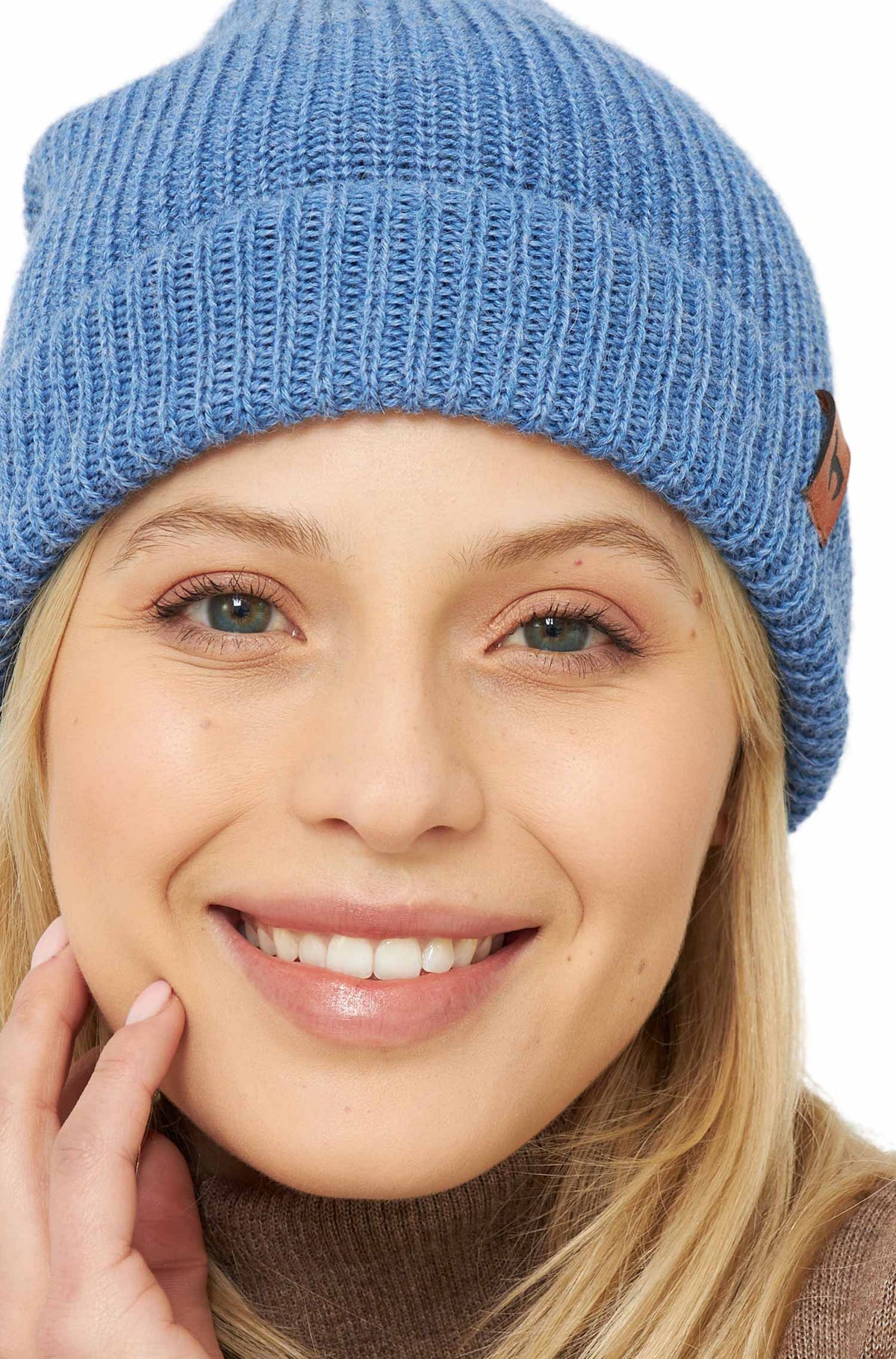 Alpaka Mütze RIPP aus 100% Baby Alpaka-sky blue