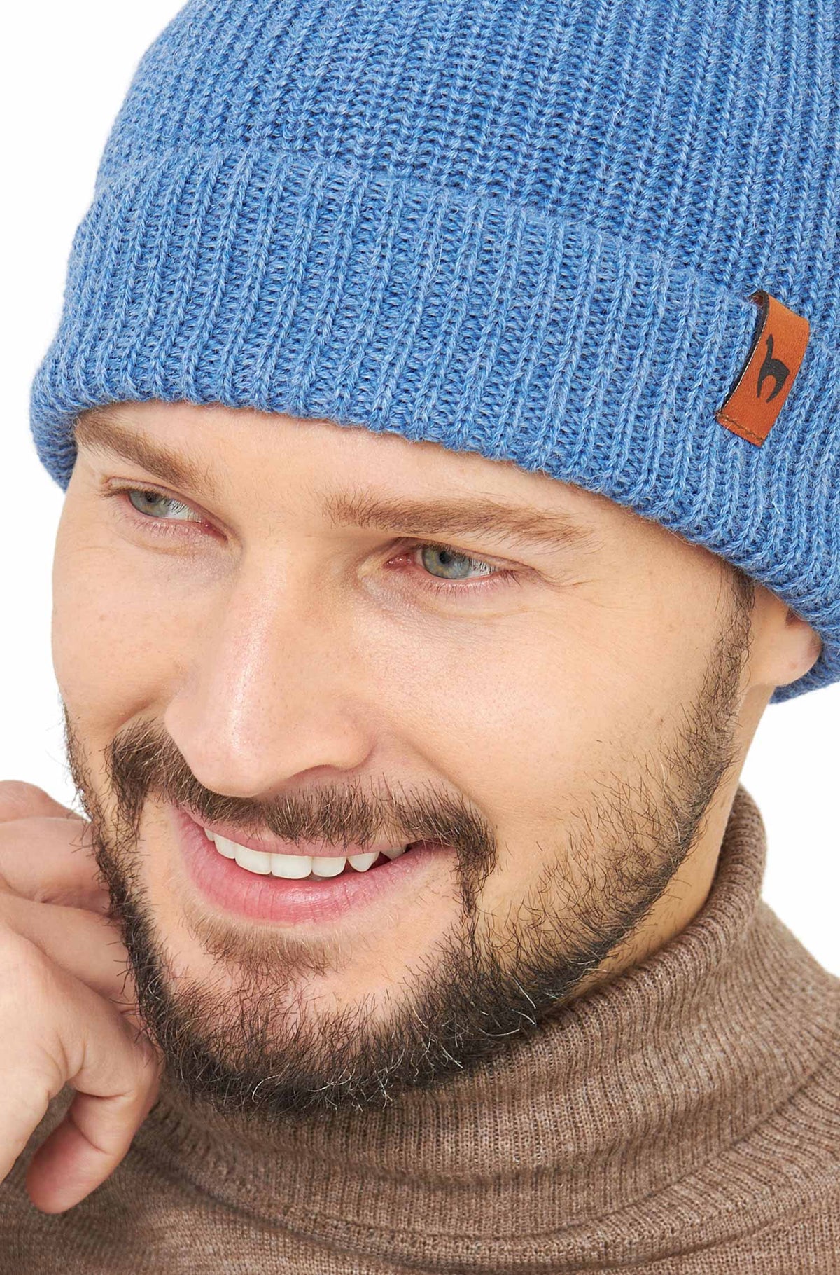 Alpaka Mütze RIPP aus 100% Baby Alpaka-sky blue