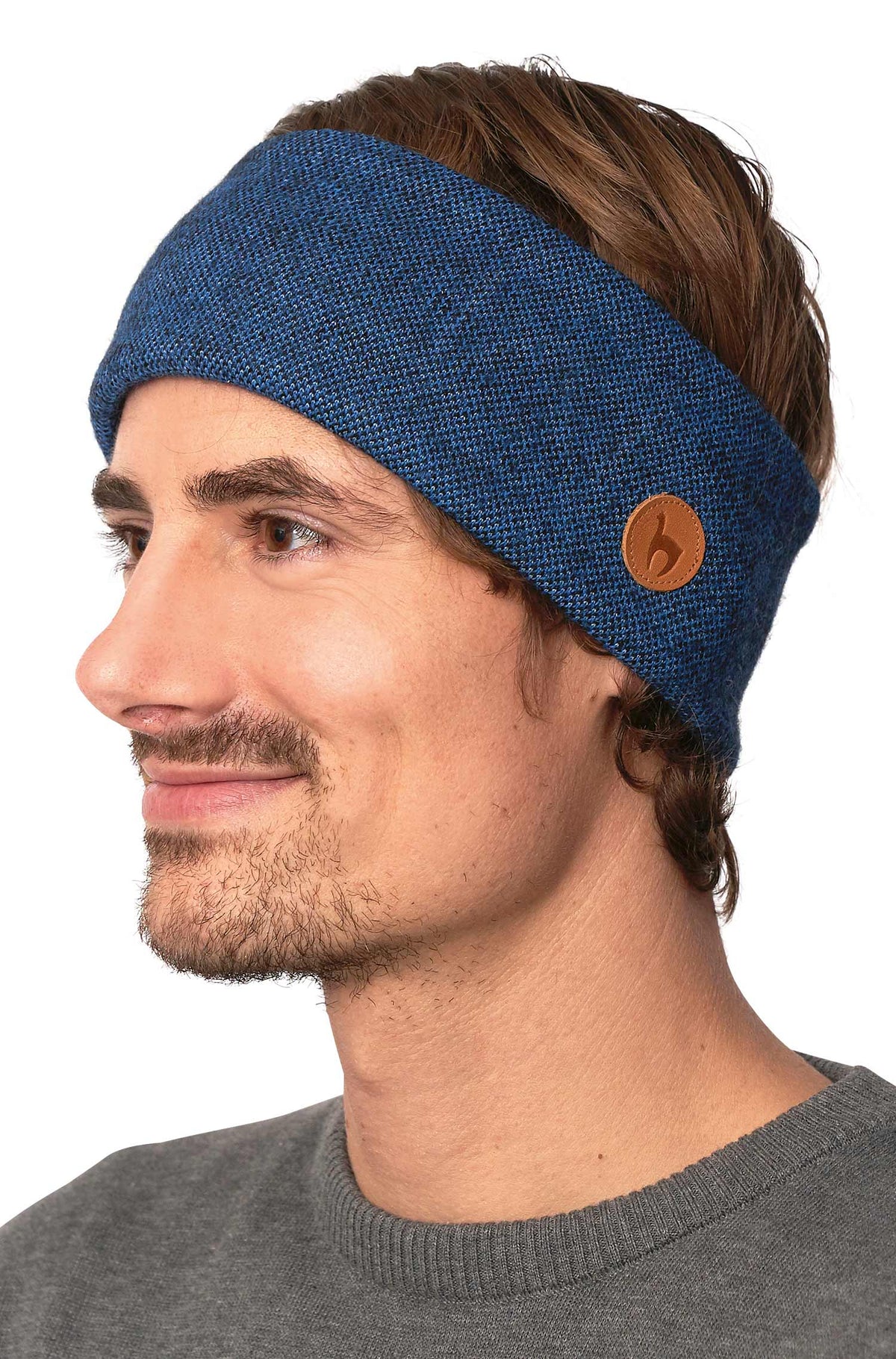 Alpaka Stirnband ALPACA SPORT-blau
