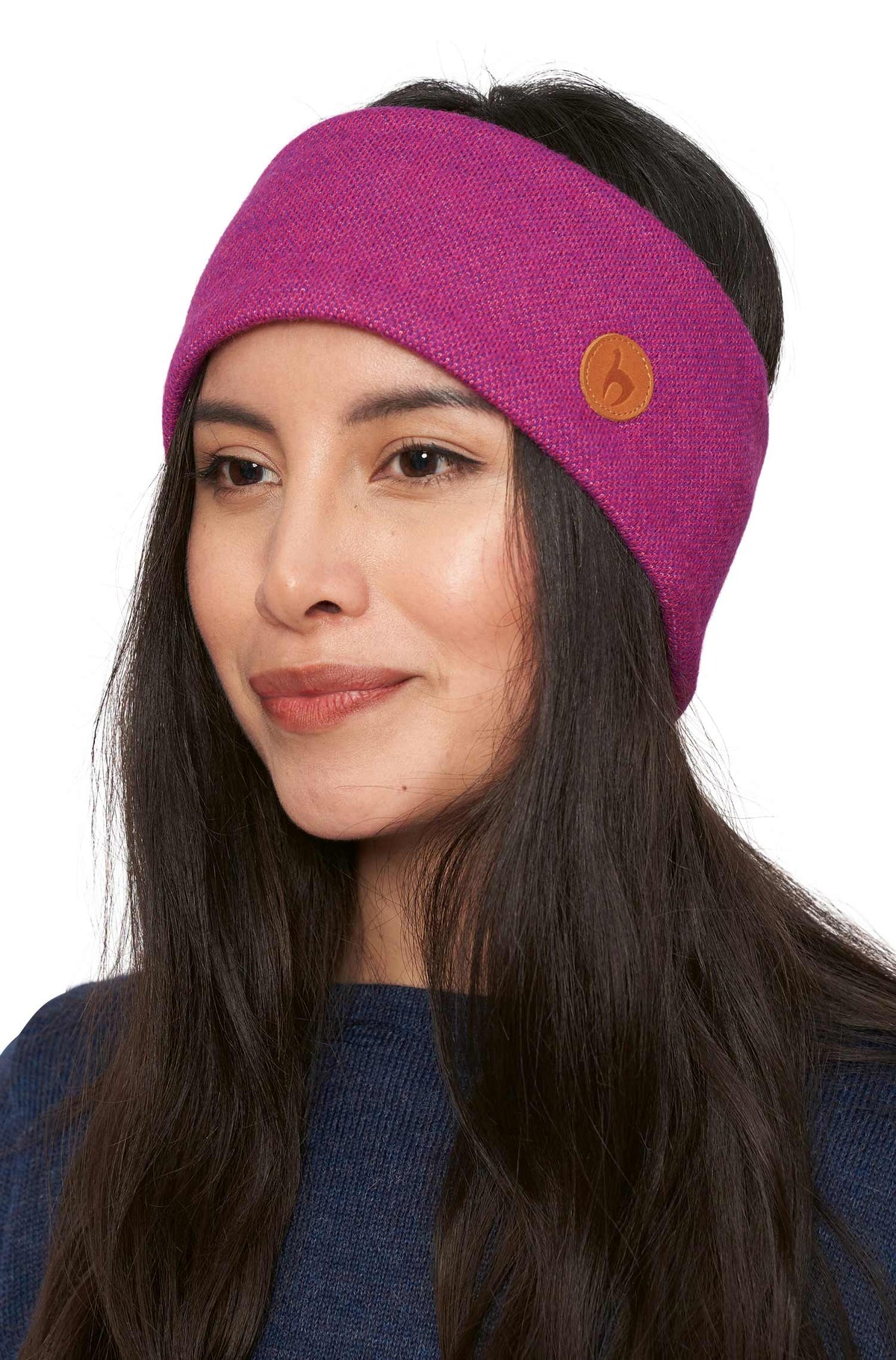 Alpaka Stirnband ALPACA SPORT Stirnband aus 50% Baby Alpaka und 45% Wolle-fuchsia