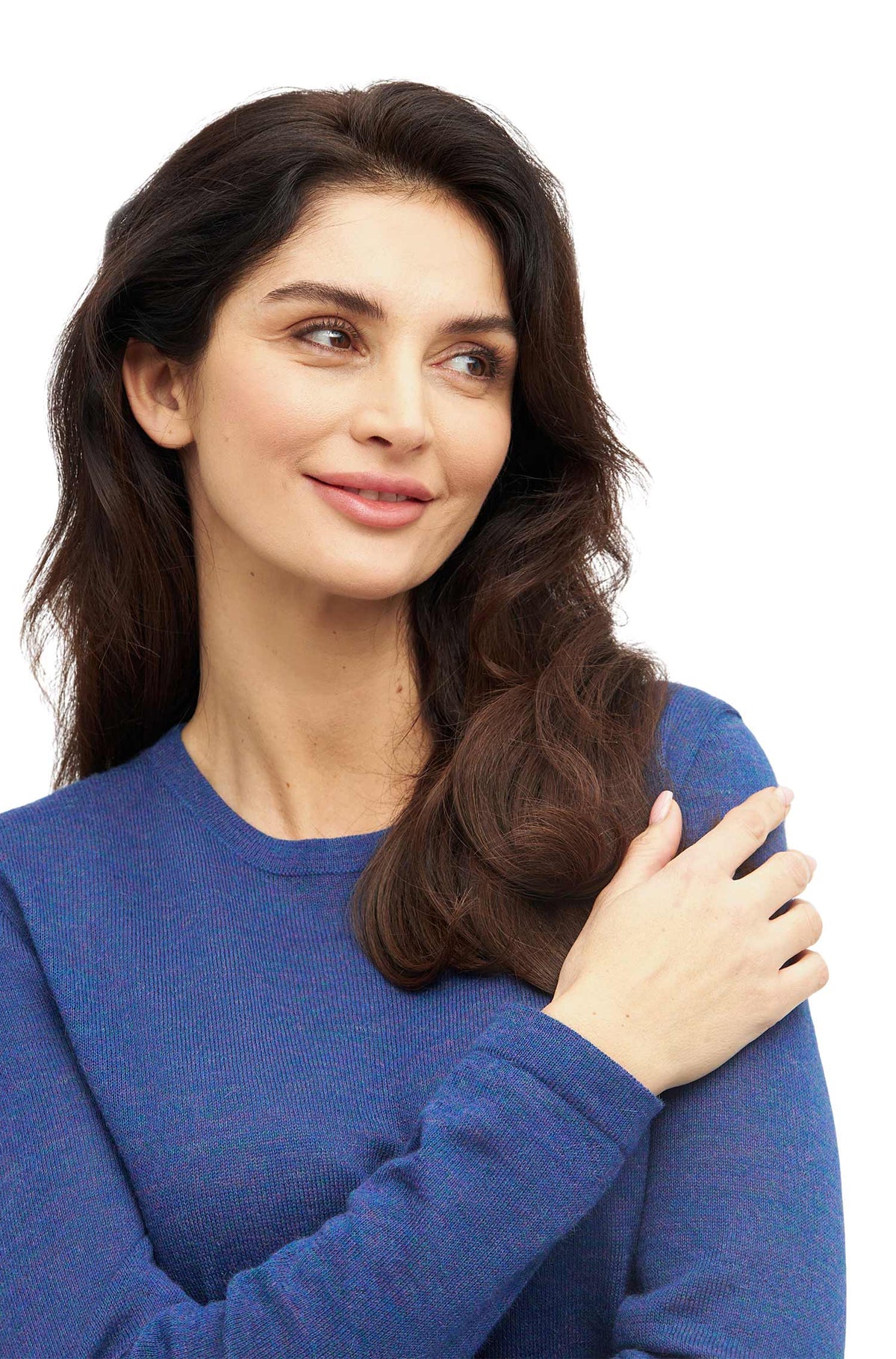 Alpaka Damen Pullover AMALIA-mitternachtsblau