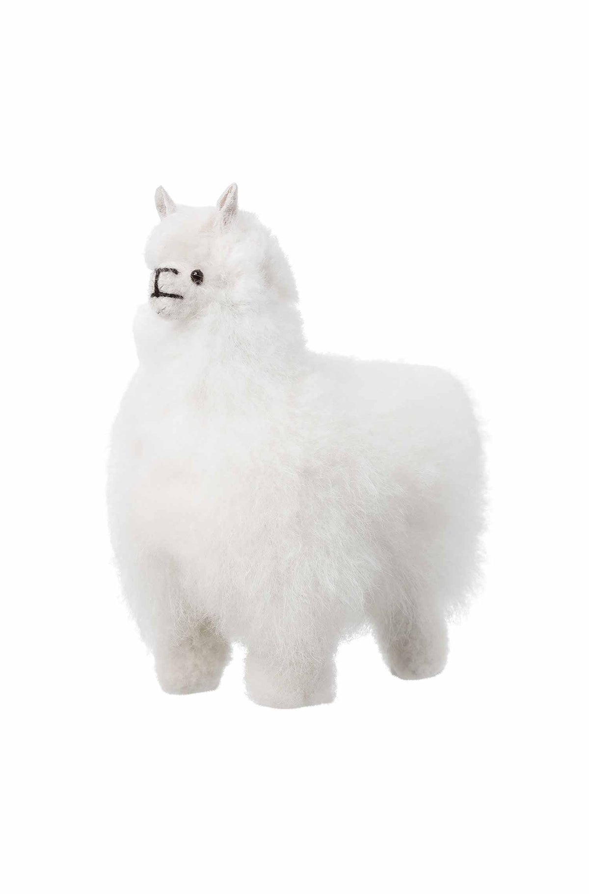 Alpaka Felltier HUACAYA 10cm-weiss