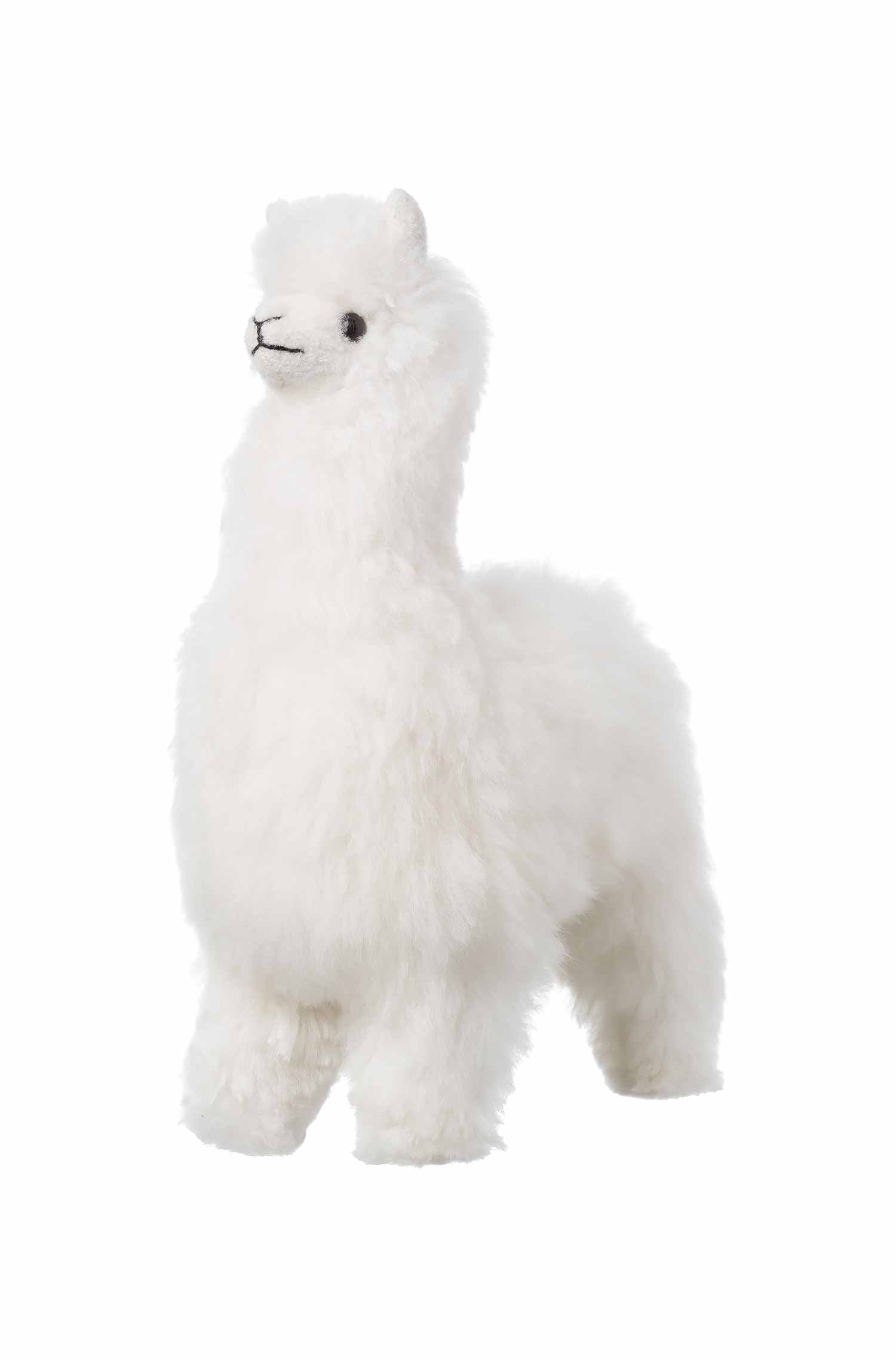 Alpaka Felltier HUACAYA 30cm-weiss