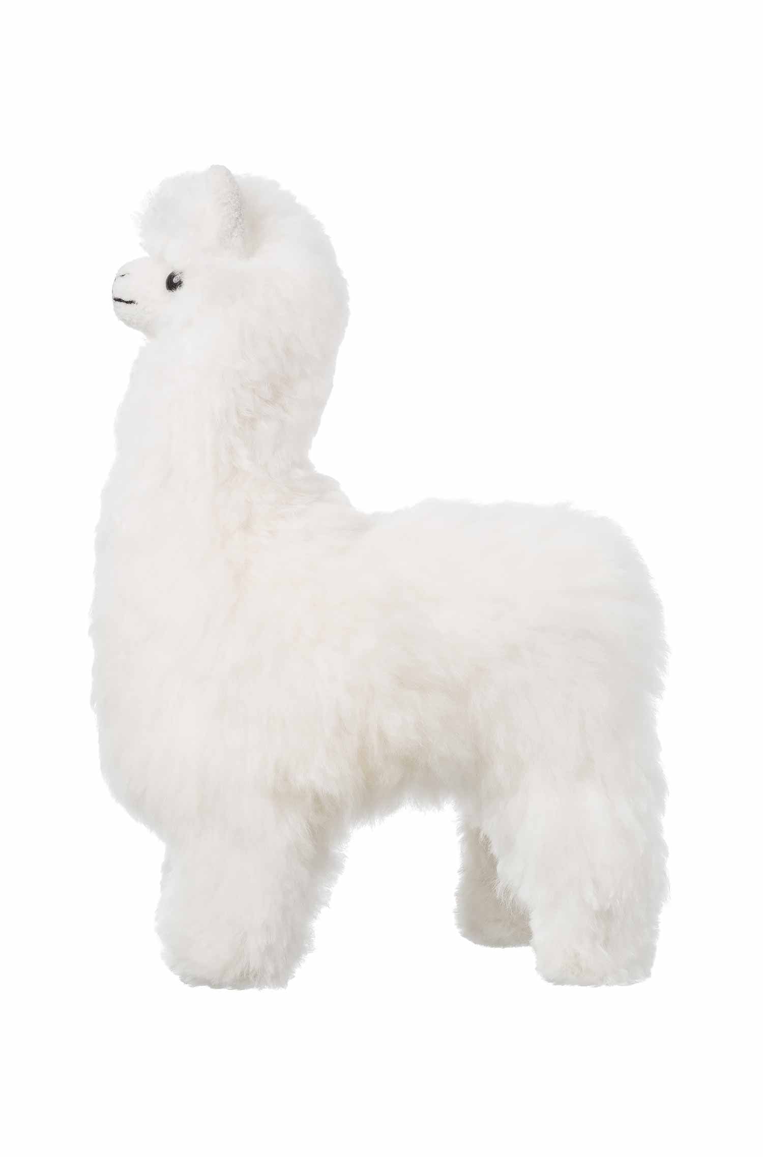 Alpaka Felltier HUACAYA 30cm-weiss