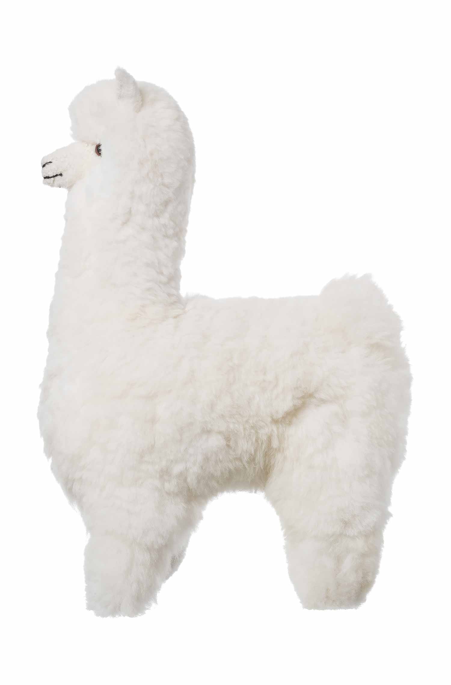 Alpaka Felltier HUACAYA 50cm-weiss