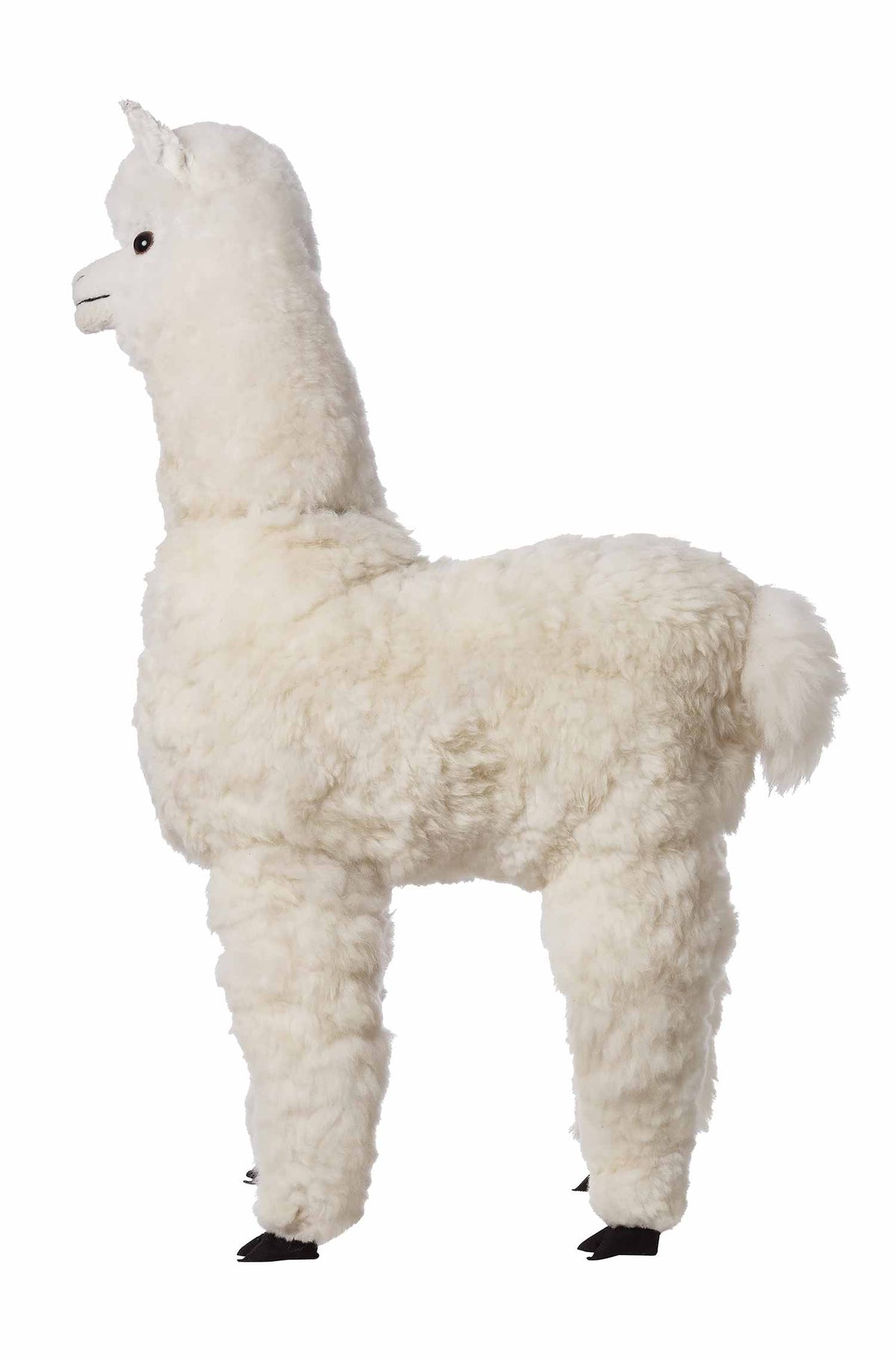 Alpaka Felltier HUACAYA 100cm-weiss