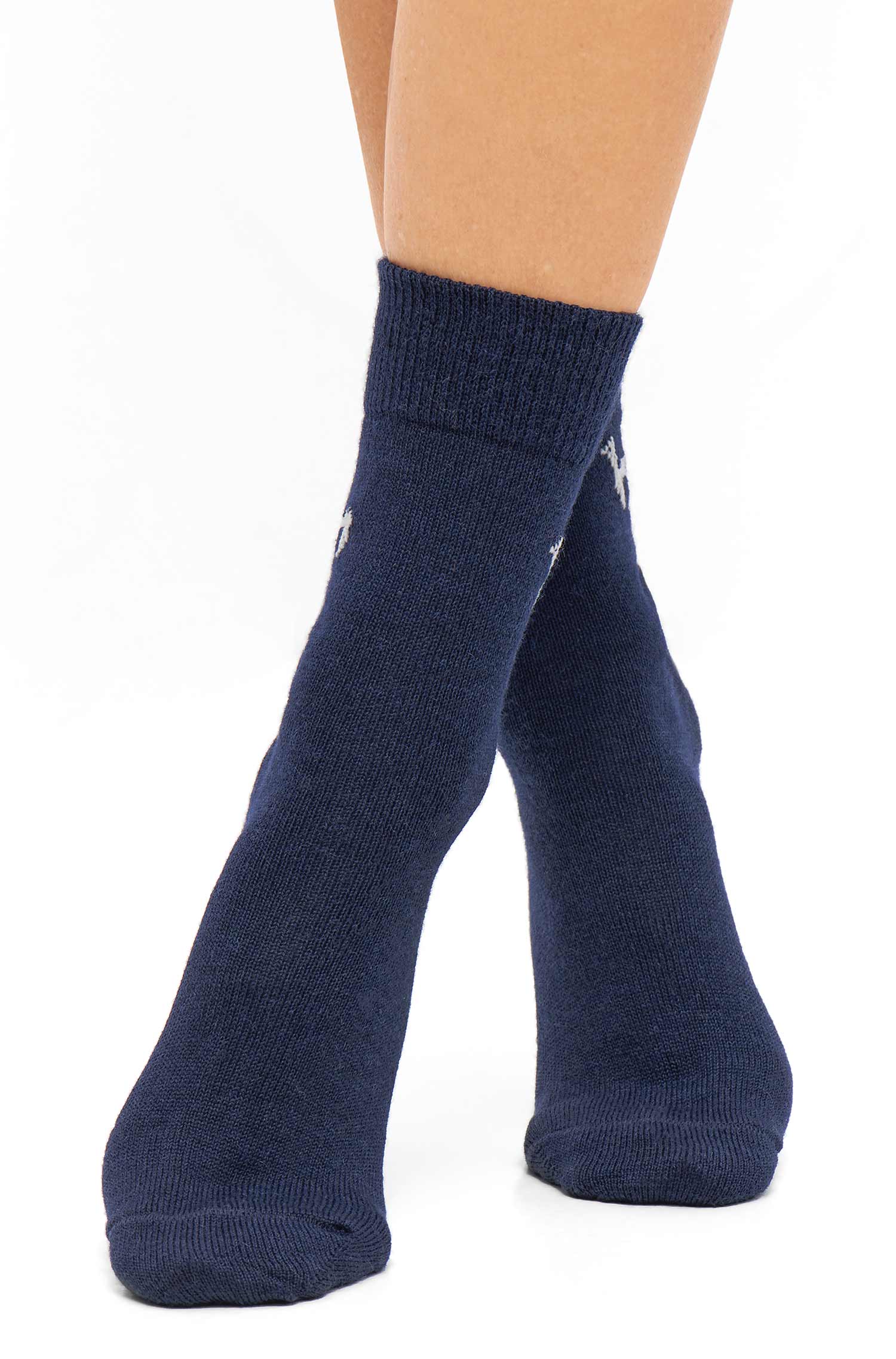 Alpaka Socken BUSINESS | 6er-Pack-blau