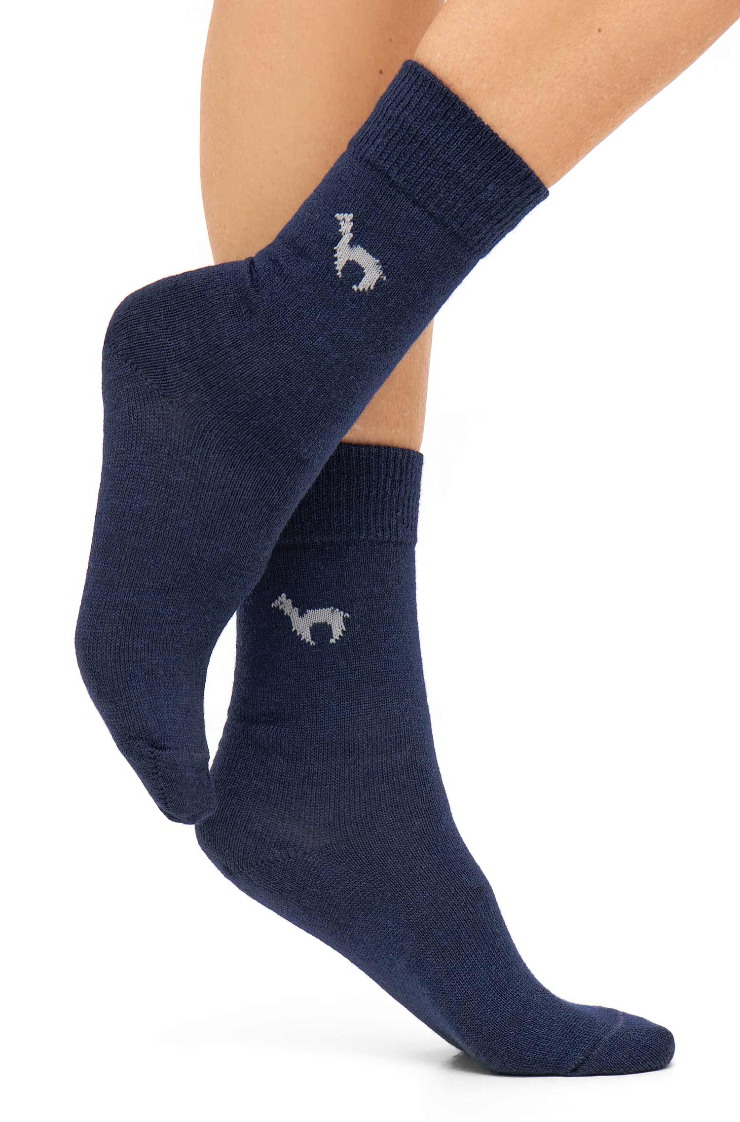Alpaka Socken BUSINESS | 6er-Pack-blau