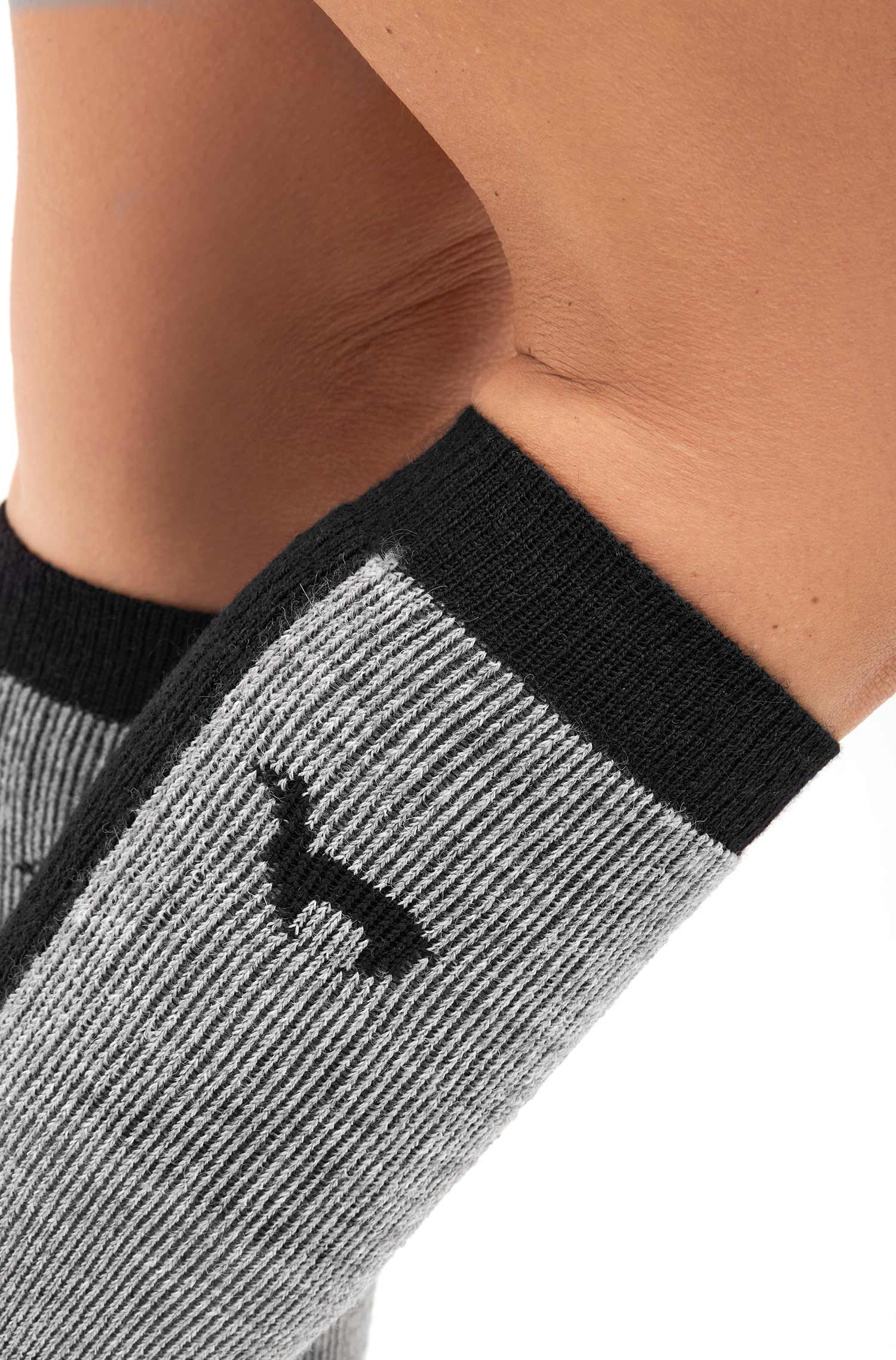 Alpaka Socken SKI | 6er-Pack-schwarz/grau