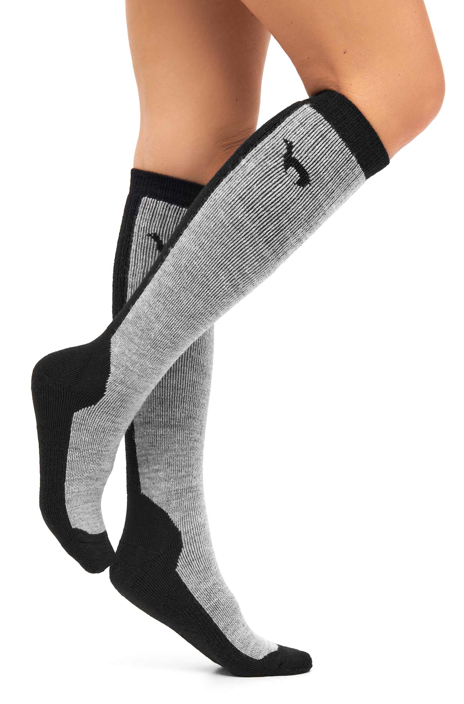 Alpaka Socken SKI | 6er-Pack-schwarz/grau