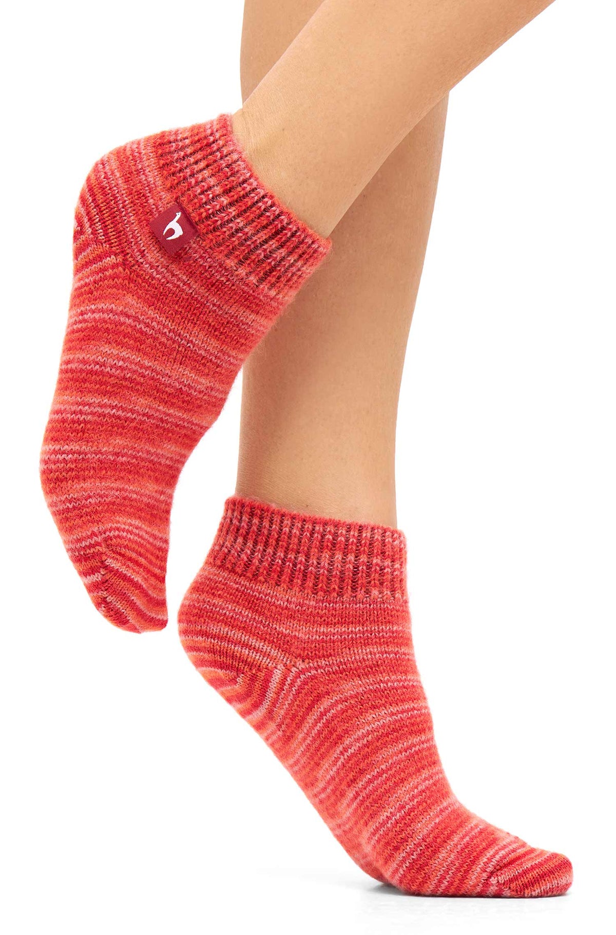 Alpaka Socken FREIZEIT-rot meliert