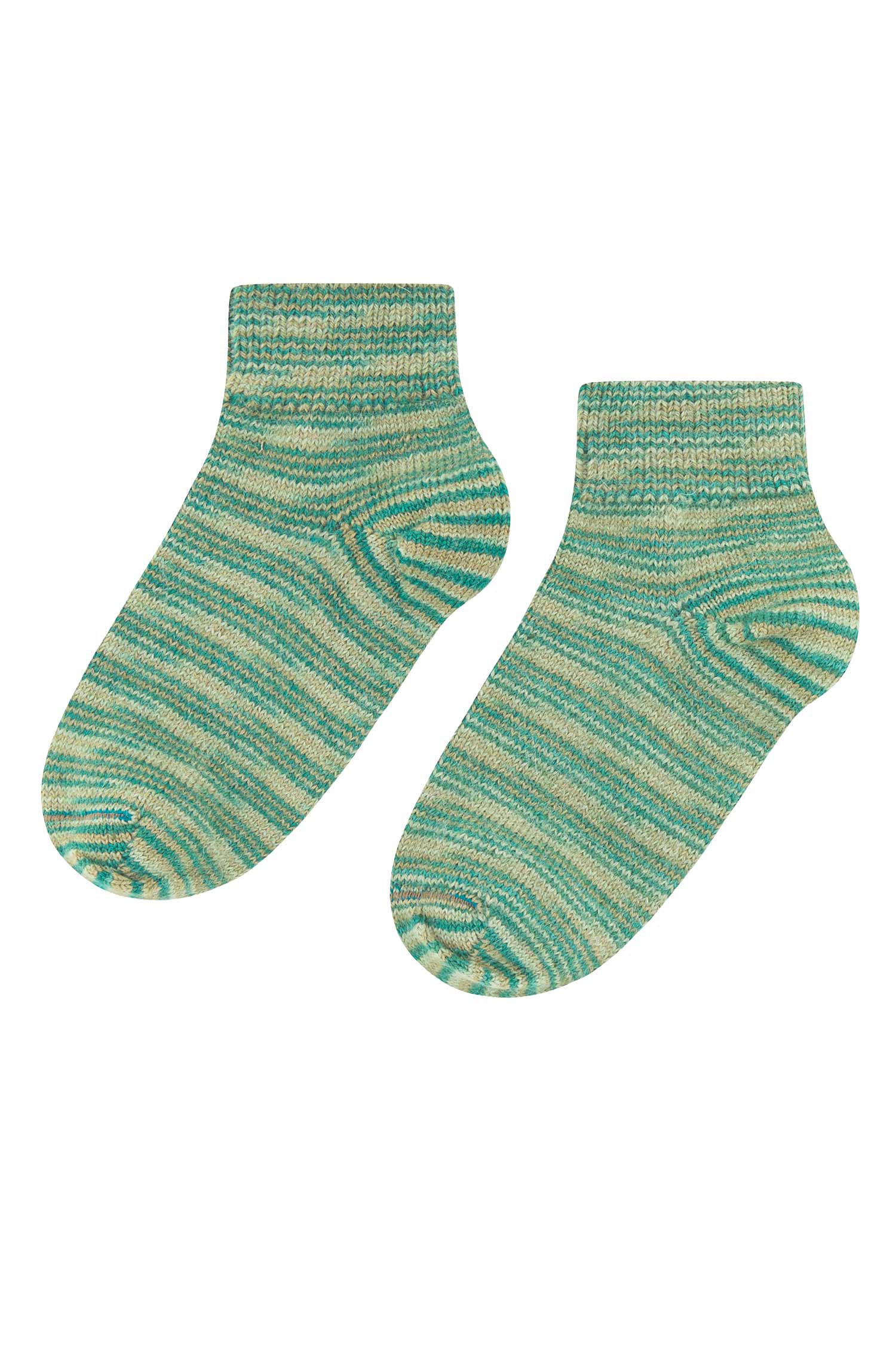Alpaka Socken FREIZEIT | 6er Pack-grün meliert
