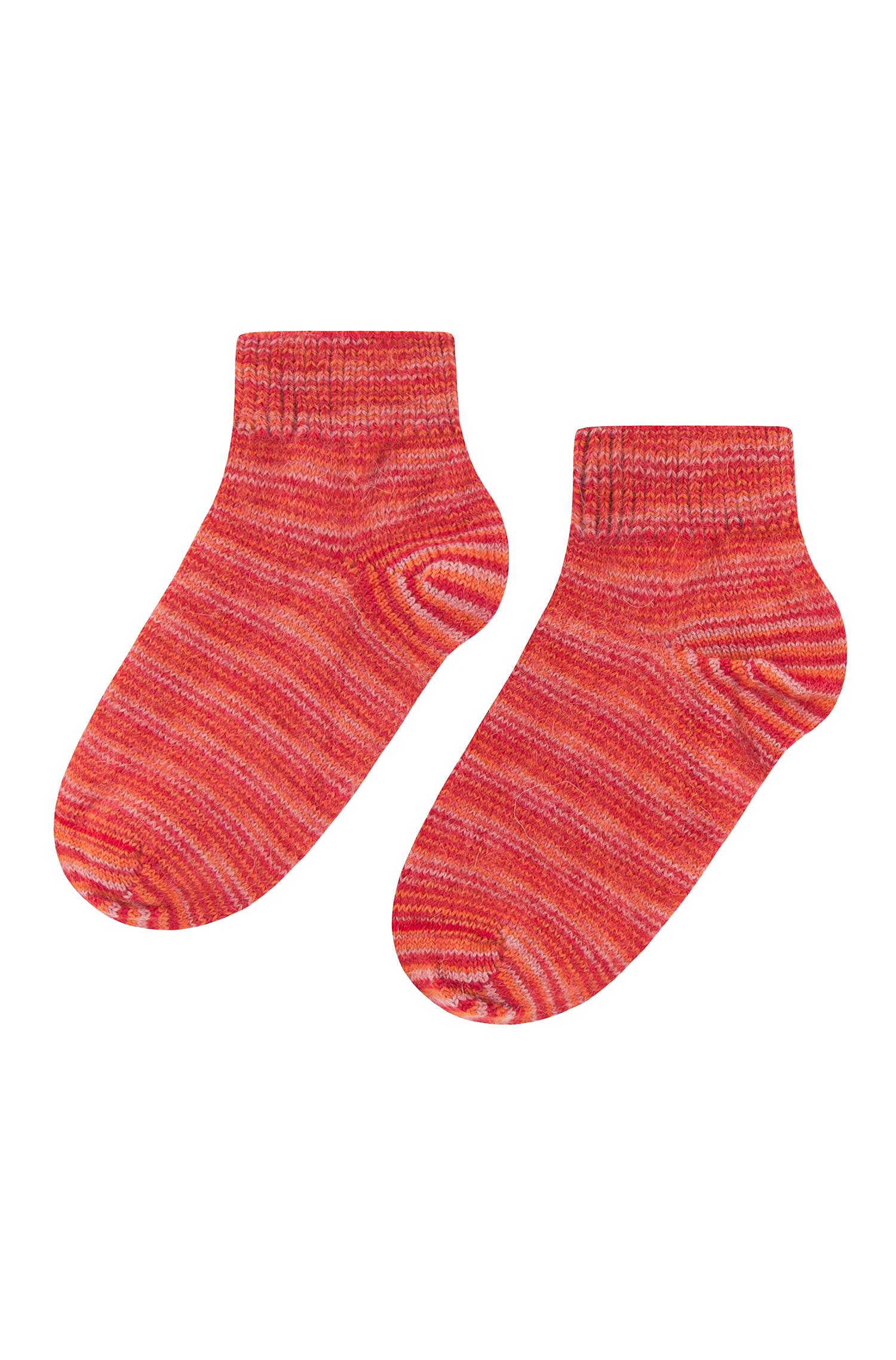 Alpaka Socken FREIZEIT | 6er Pack-rot meliert