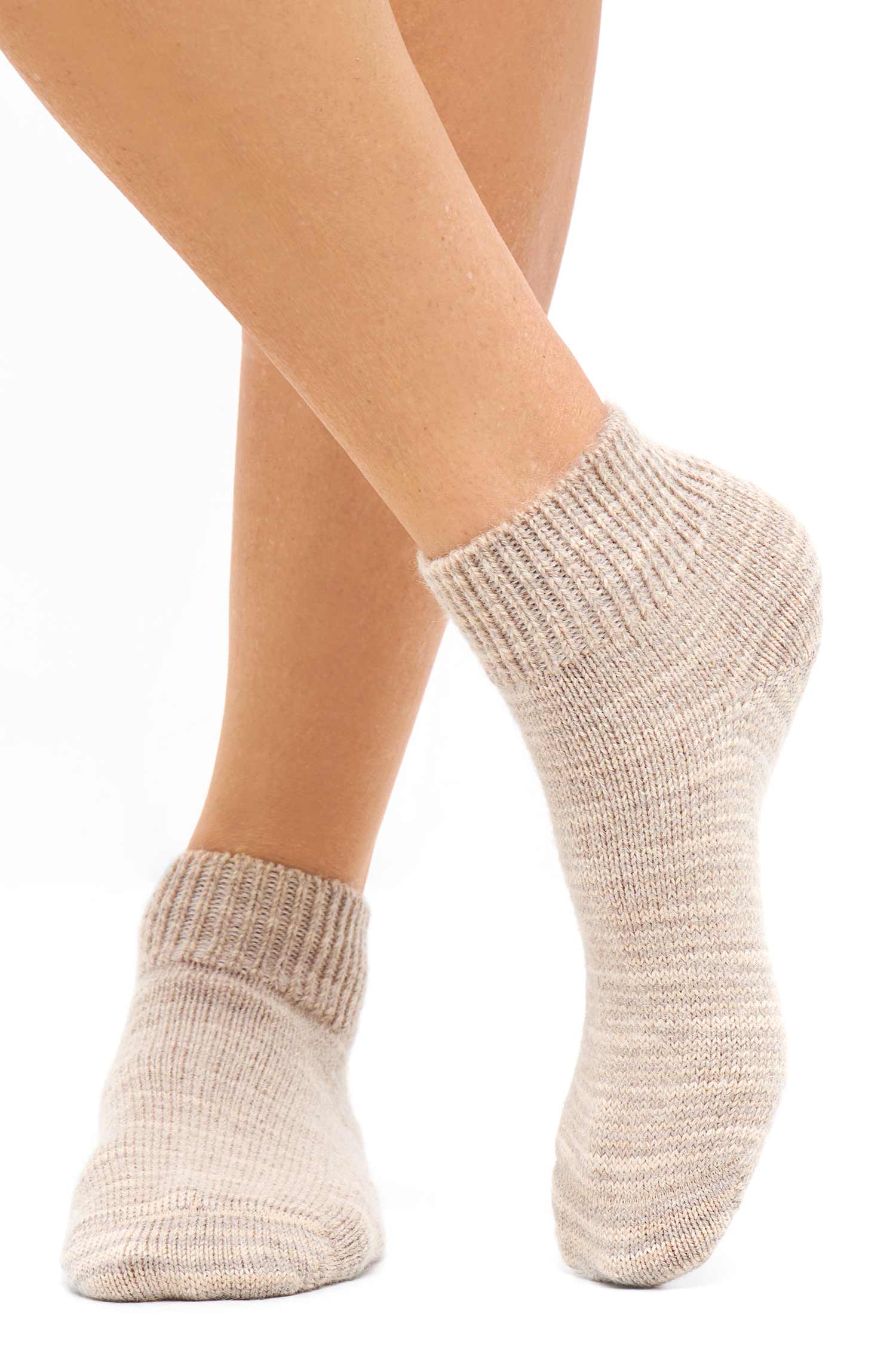 Alpaka Socken FREIZEIT | 6er Pack-sand meliert