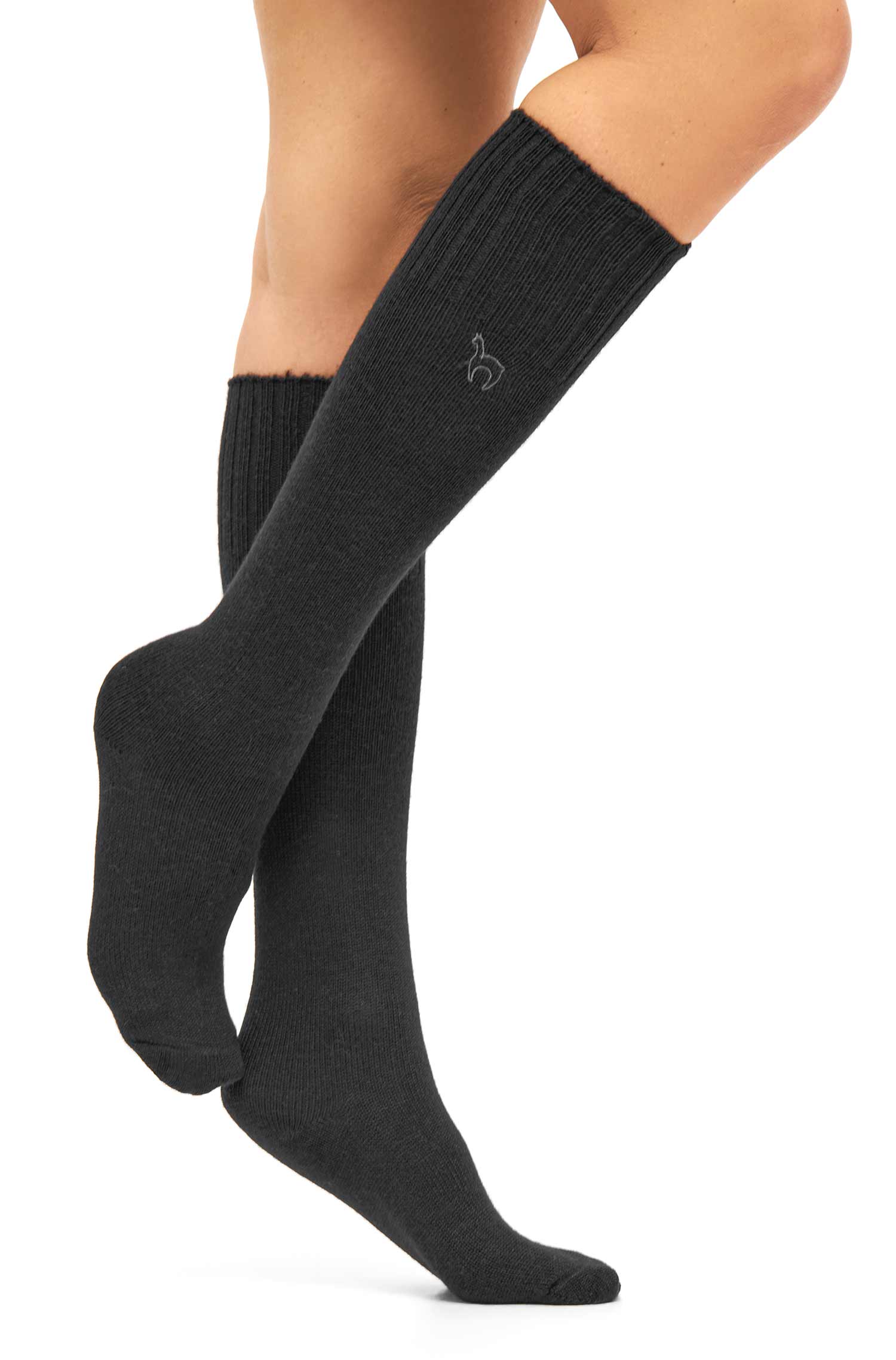 Alpaka KNIESOCKEN-schwarz