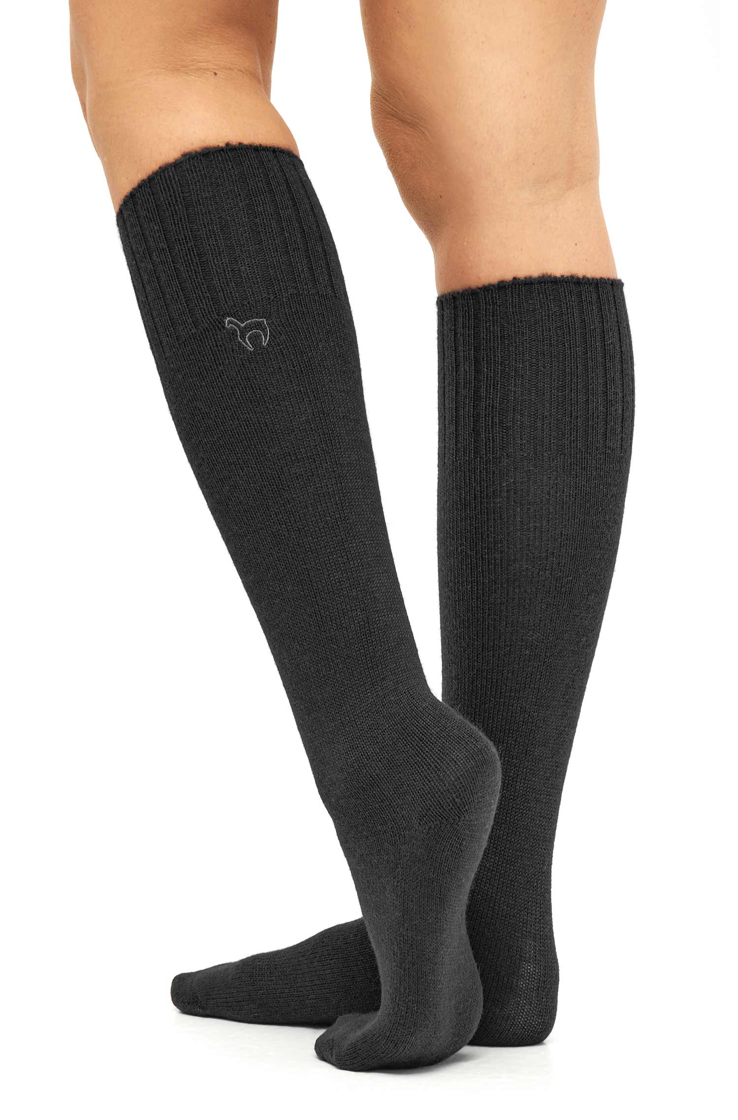 Alpaka KNIESOCKEN | 6er-Pack-schwarz