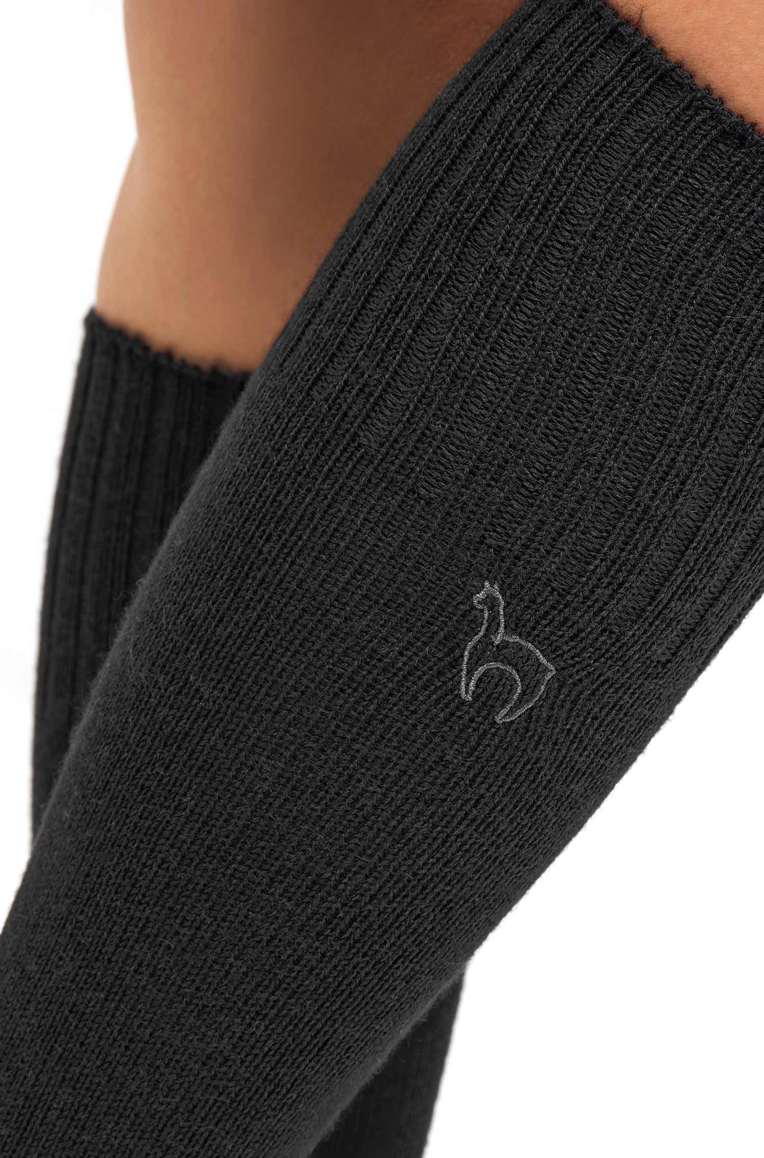 Alpaka KNIESOCKEN | 6er-Pack-schwarz