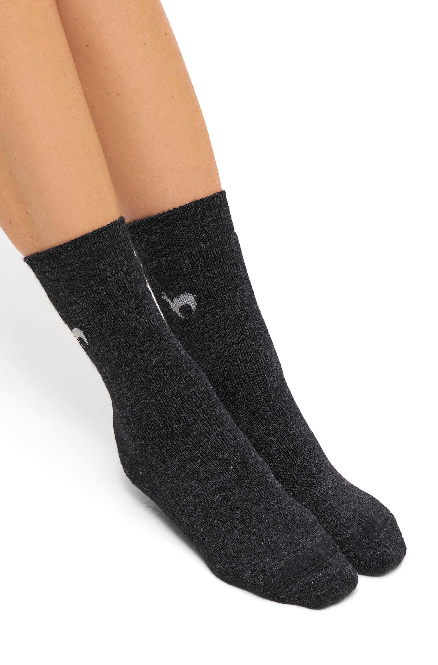 Alpaka Socken TREKKING | 6er-Pack-anthrazit