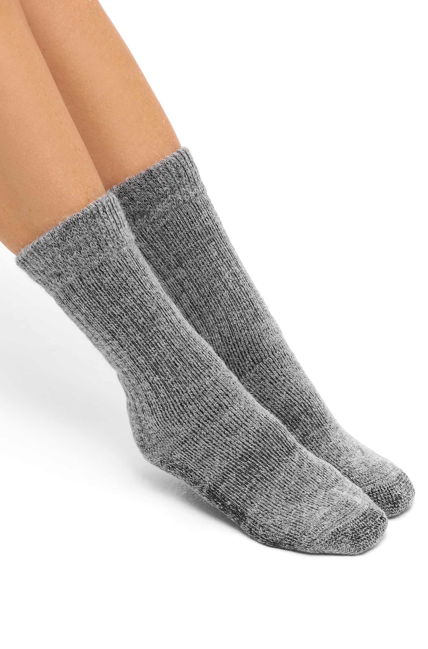 Alpaka Socken KUSCHEL | 6er-Pack-grau meliert