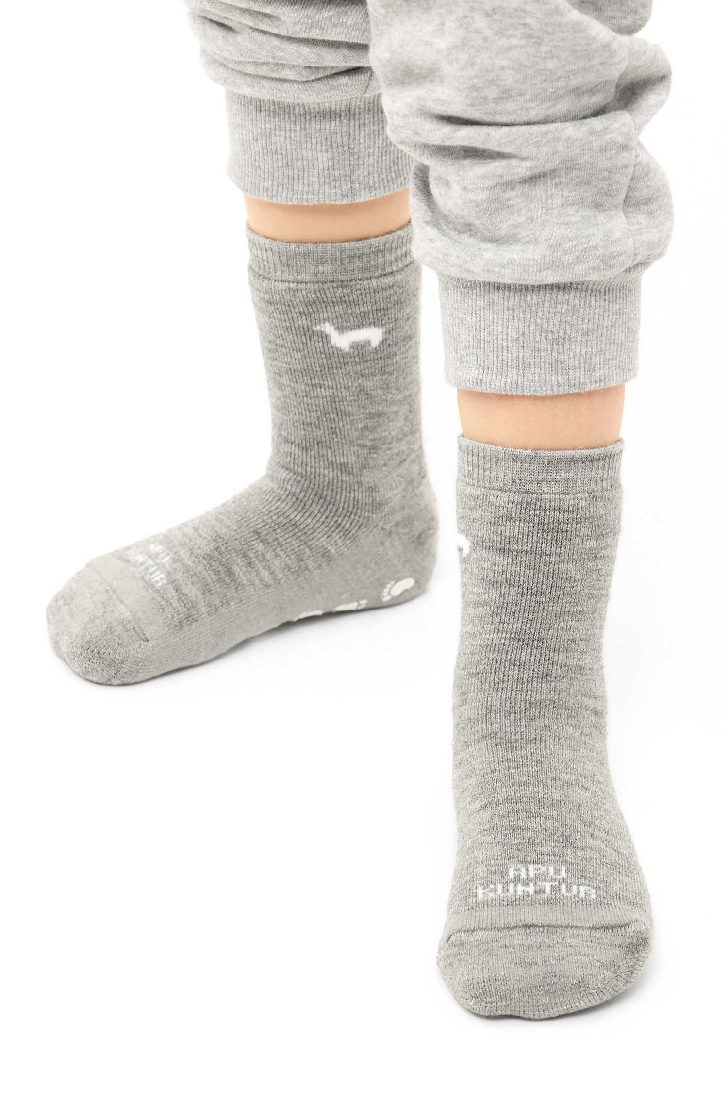 Alpaka Socken ABS | 6er-Pack-grau