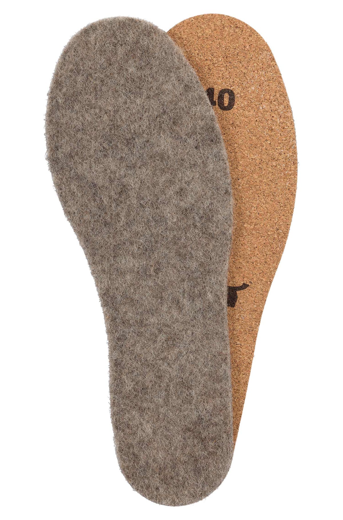 Alpaka Sohlen THERMO mit Kork-Unterseite-braun
