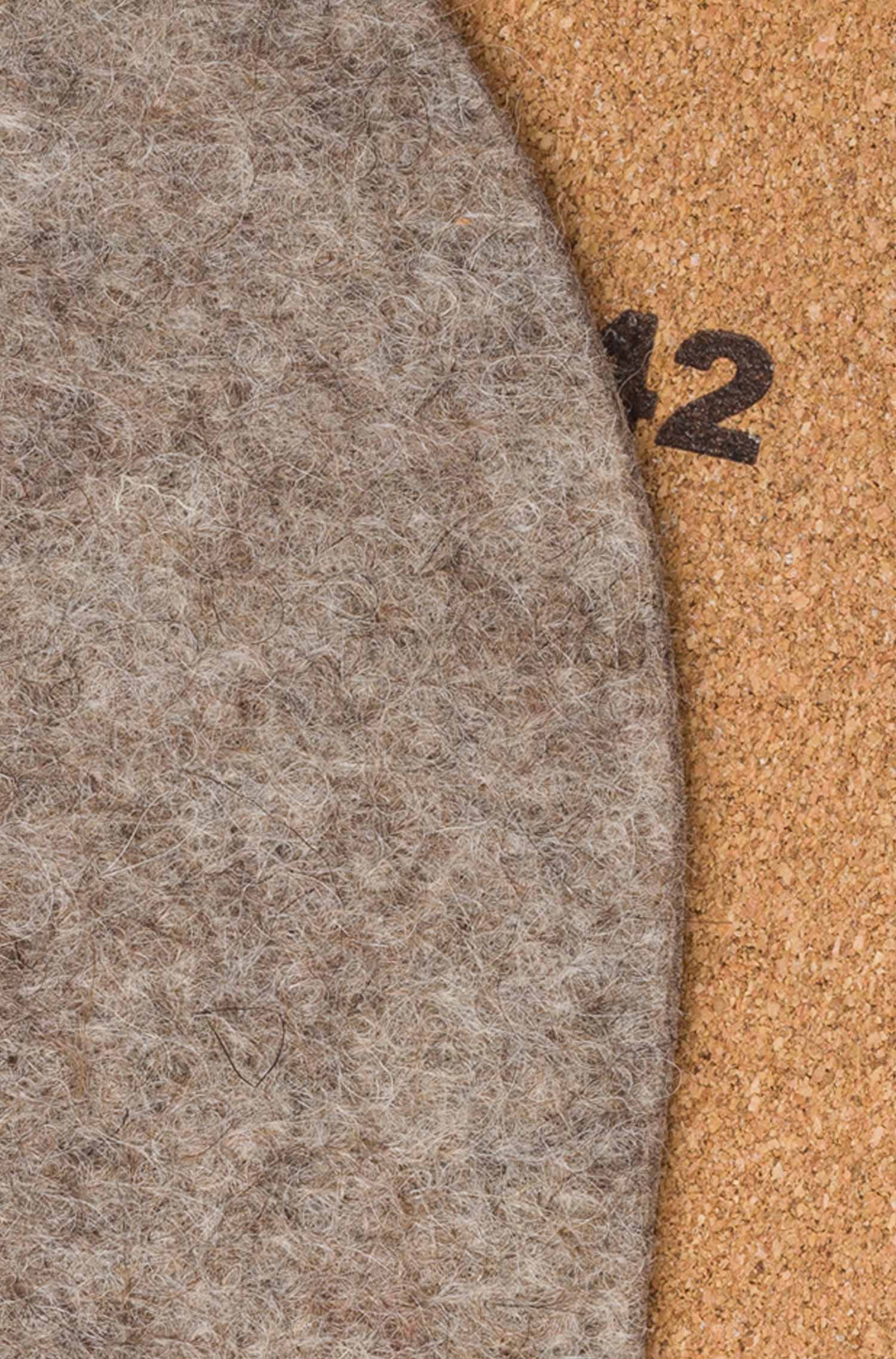 Alpaka Sohlen THERMO mit Kork-Unterseite-braun
