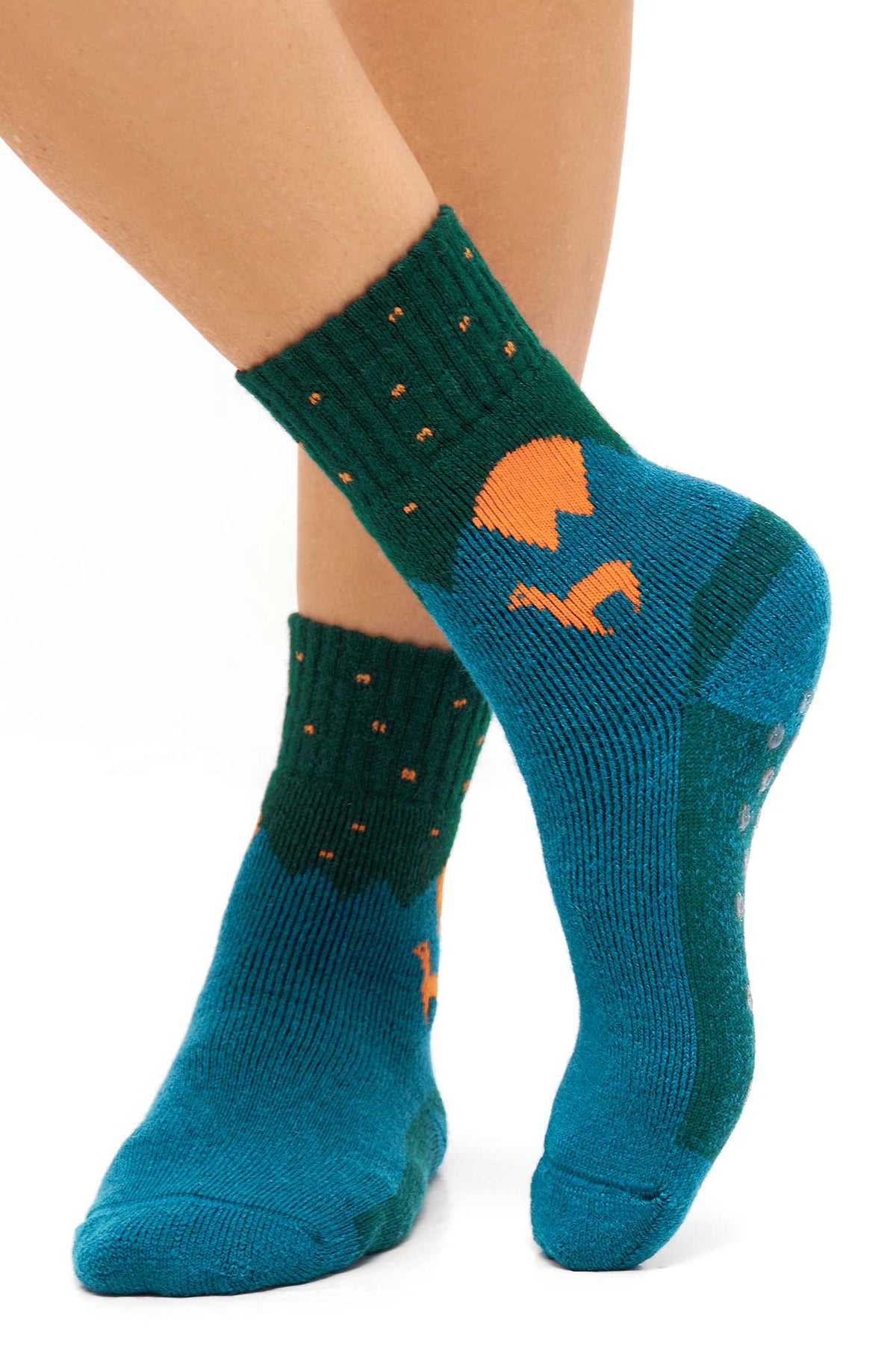 Alpaka Socken ABS-petrol